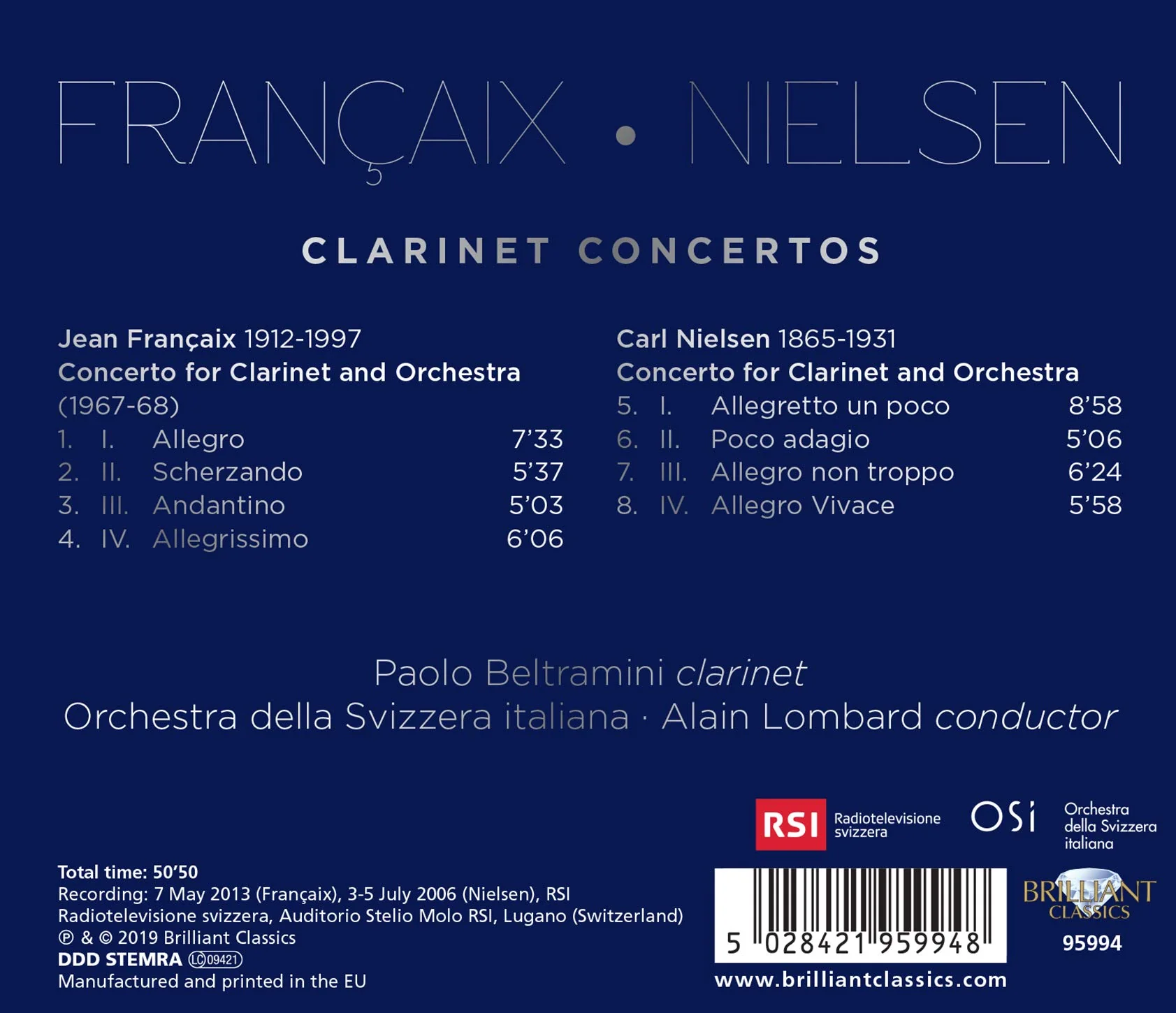 Françaix - Nielsen: Clarinet Concertos - Image 2