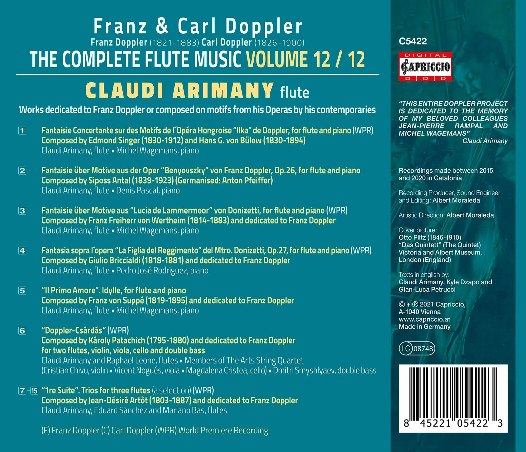 Doppler: The Complete Flute Music, Vol. 12 / Claudi Arimany - Image 2