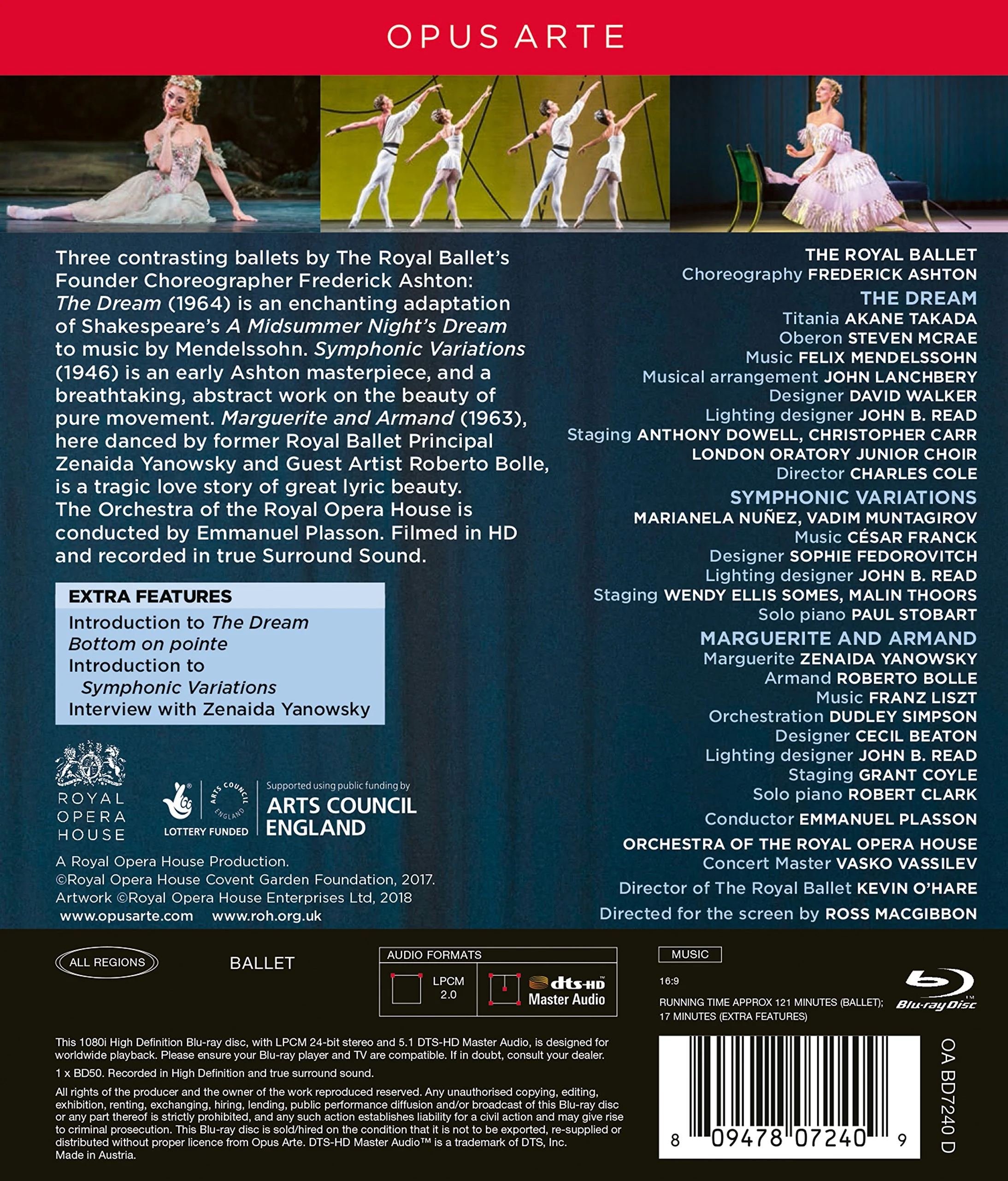 Mendelssohn: The Dream - Franck: Symphonic Variations - Liszt: Marguerite and Armand / Plasson, Royal Opera House [Blu-ray] - Image 2