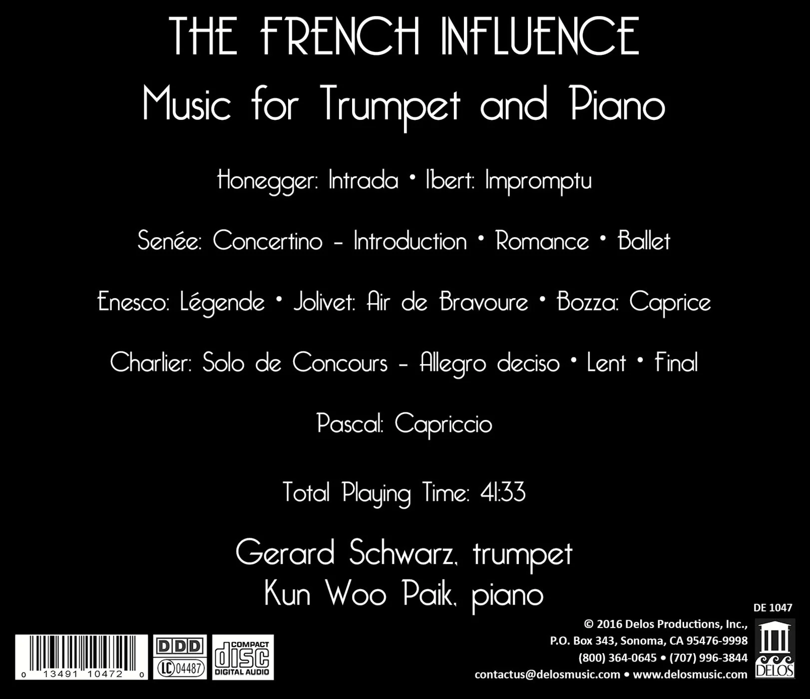 The French Influence - Music for Trumpet & Piano / Schwarz, Paik - Image 2