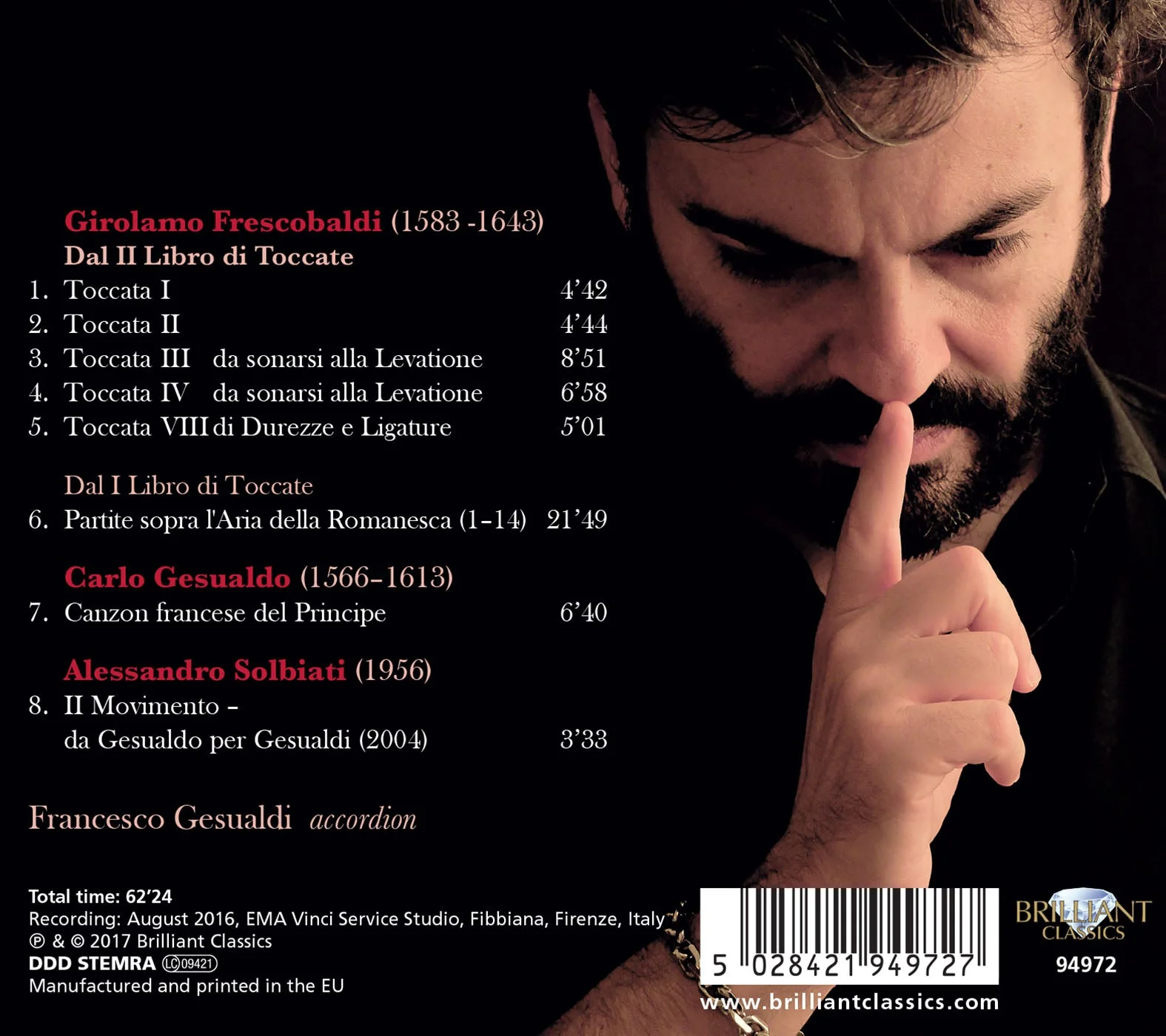 Frescobaldi - Gesualdo - Solbiati: Music For Accordion - Image 2