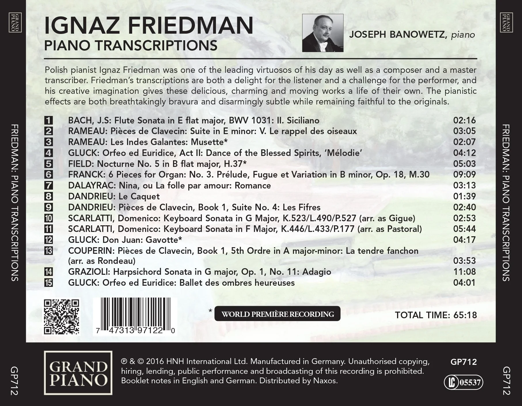 Friedman: Piano Transcriptions / Banowetz - Image 2