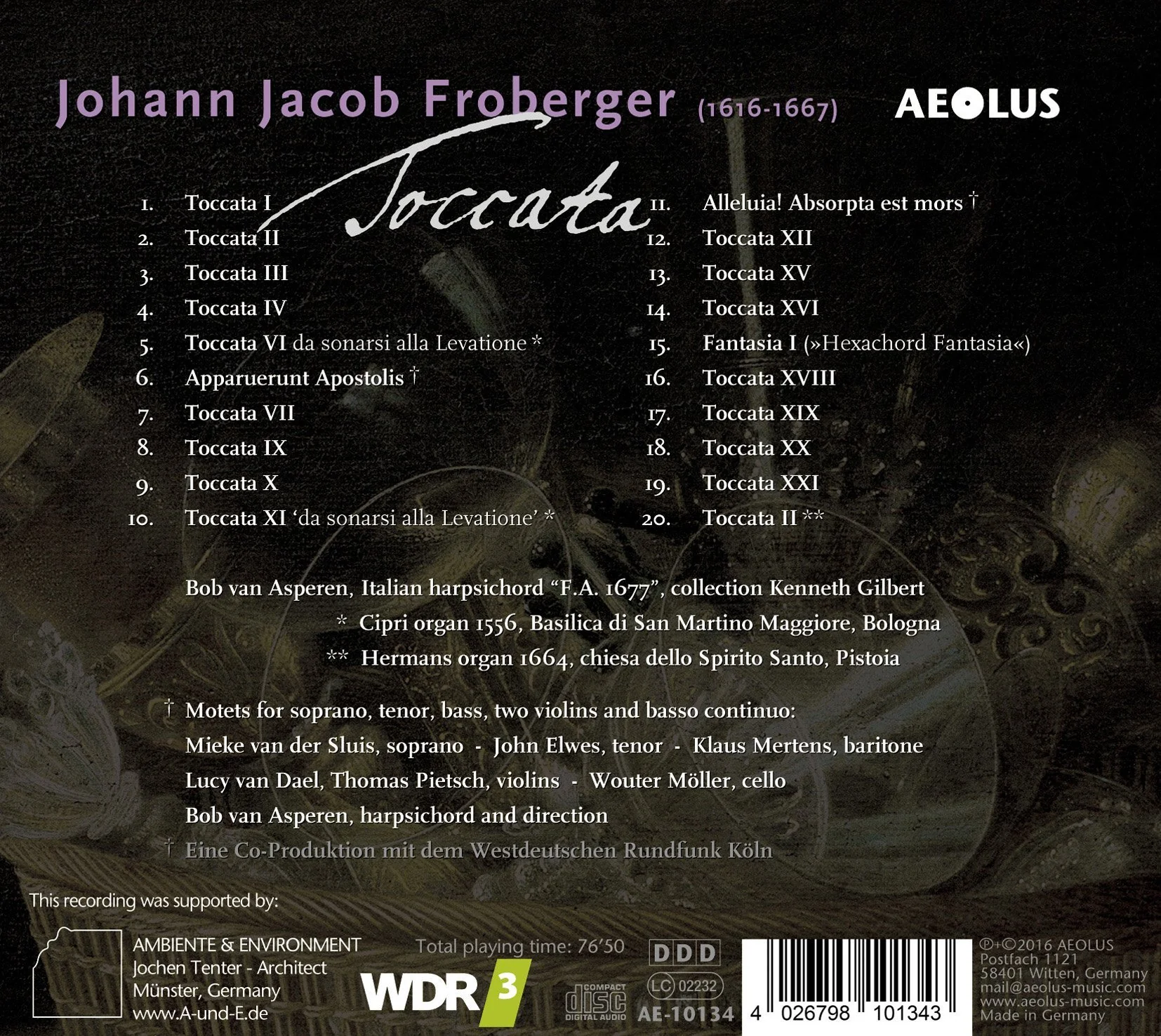 Froberger Edition, Vol. 8 / Van Asperen - Image 2