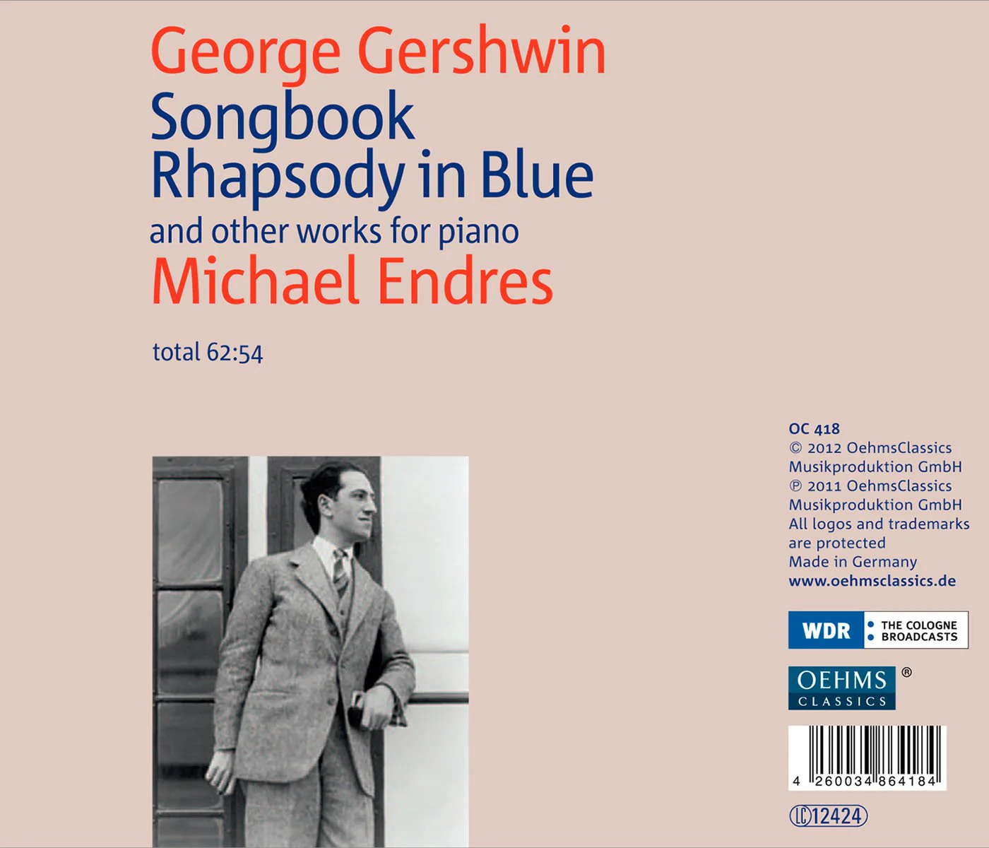 Gershwin: Songbook, Rhapsody In Blue / Michael Endres - Image 2
