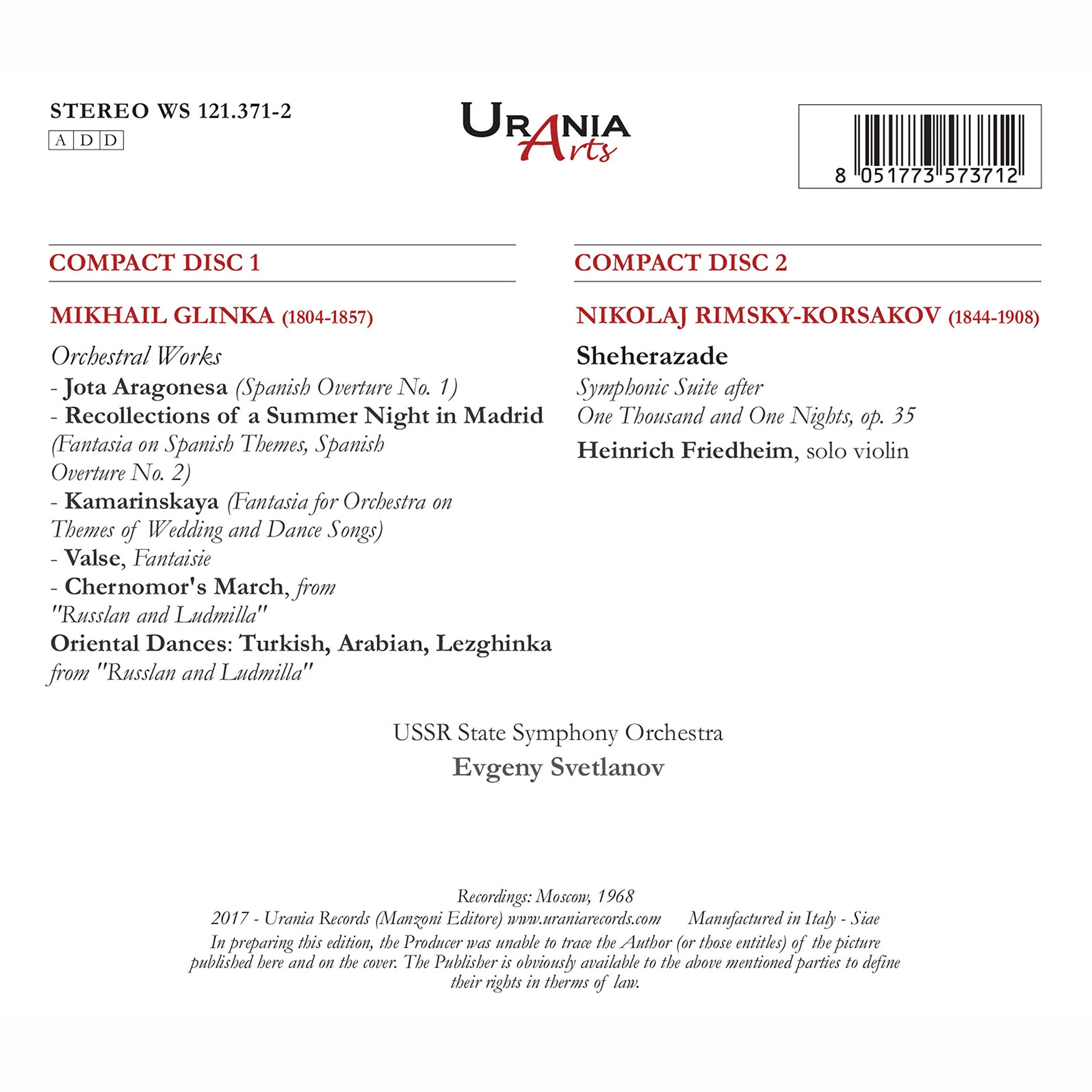 Glinka & Rimsky-Korsakov: Orchestral Works - Image 2