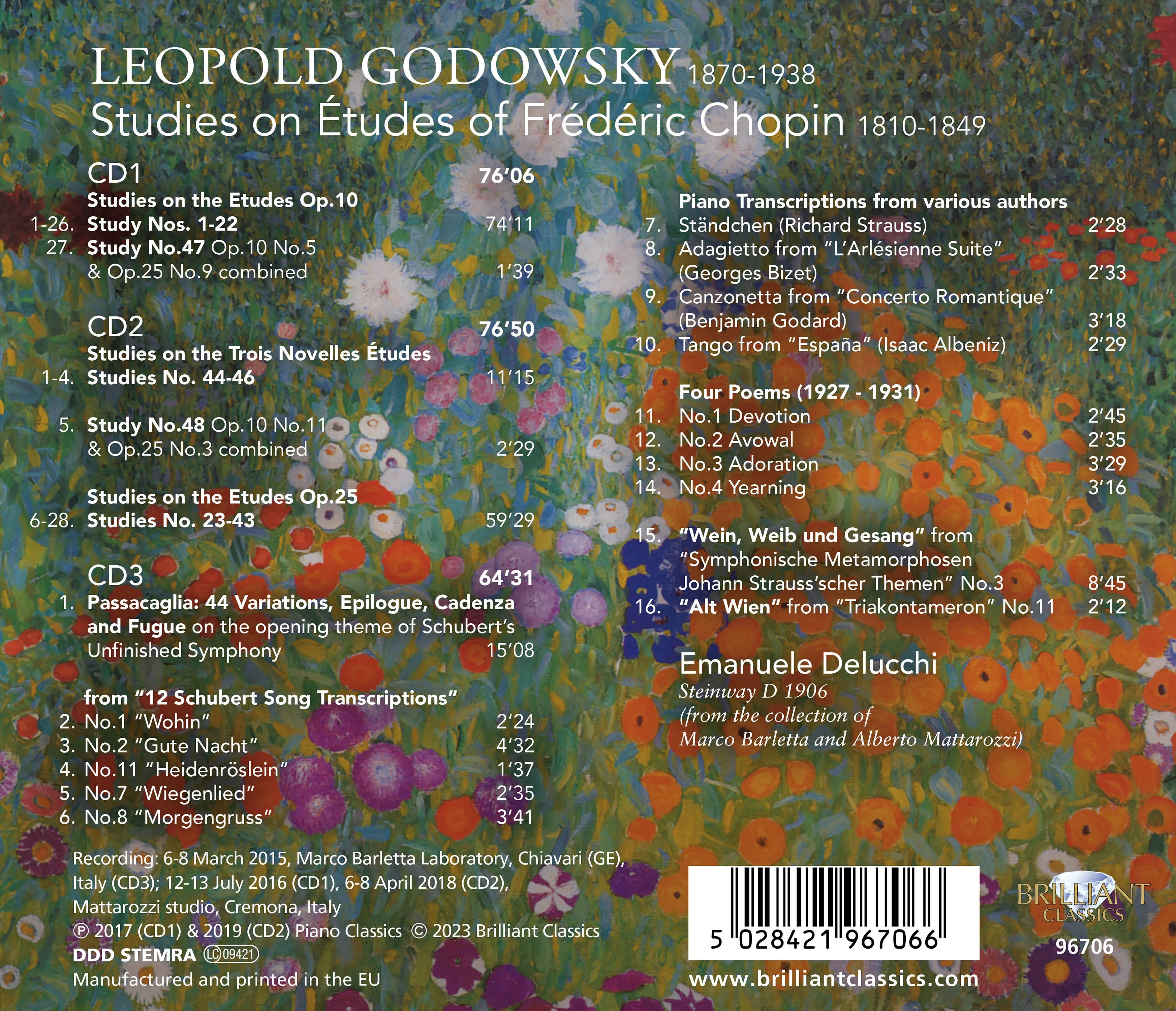 Chopin-Godowsky: Complete Studies - Passacaglia, Transcriptions / Delucchi - Image 2