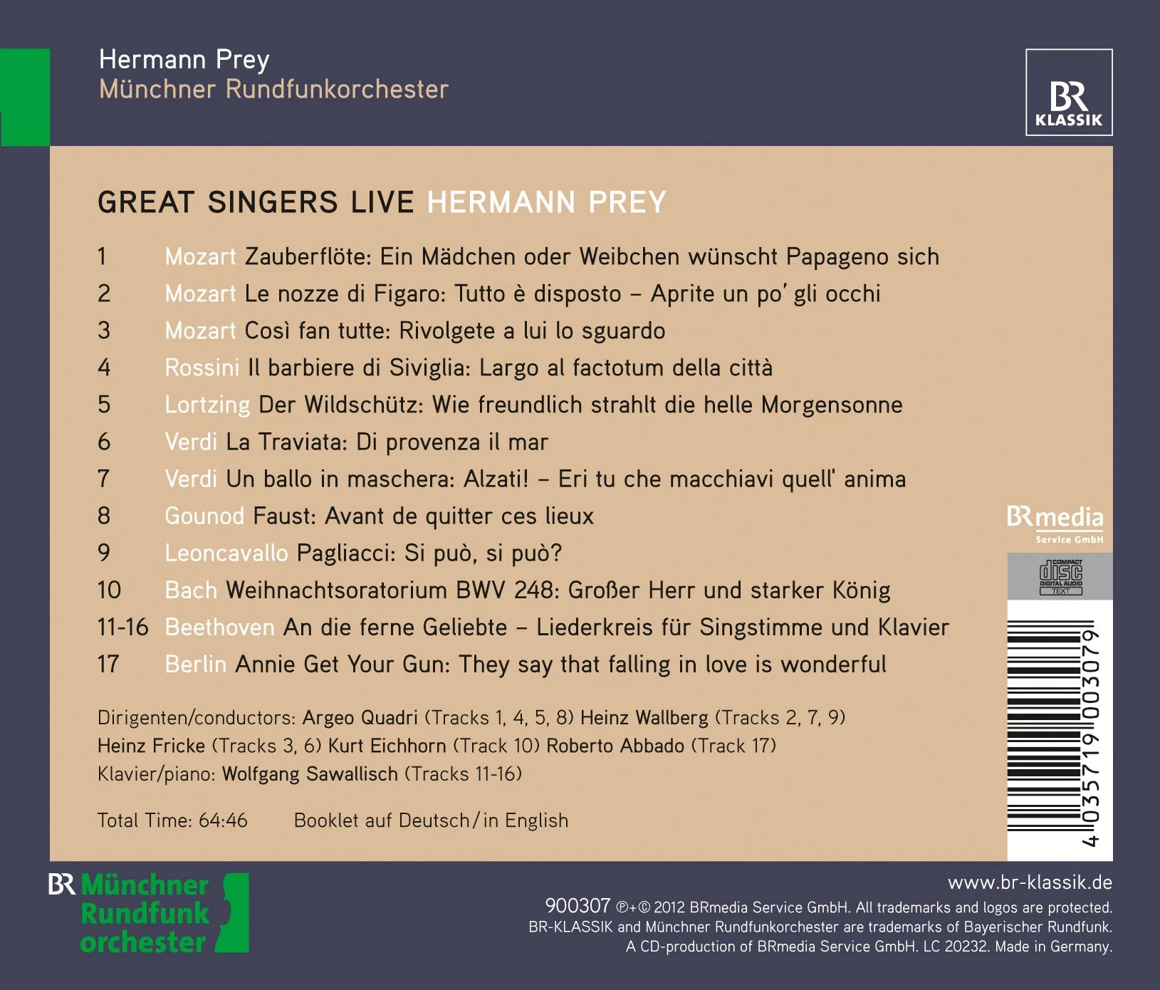 Great Singers Live: Hermann Prey - Image 2