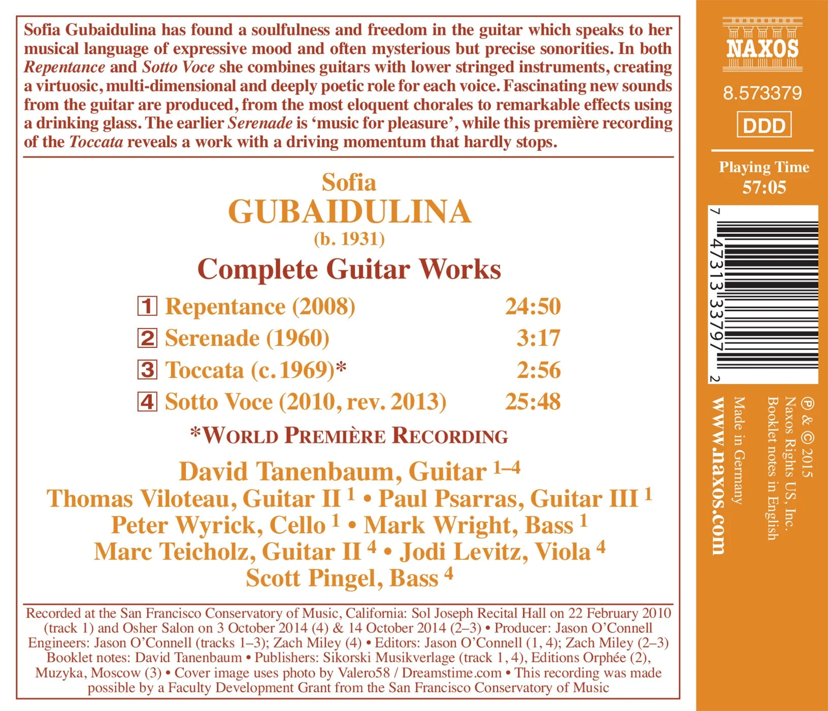 Gubaidulina: Complete Guitar Works / Tanenbaum - Image 2