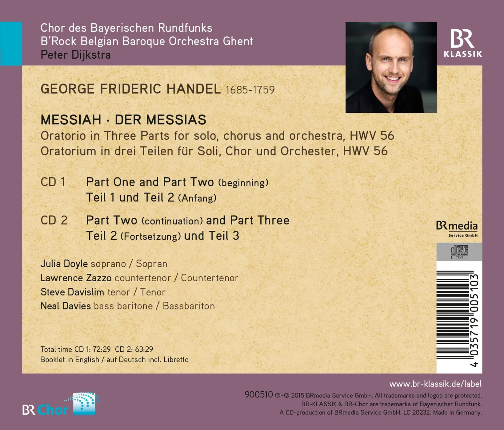 Handel: Messiah / Dijkstra, Belgian Baroque, Chor des Bayerischen Rundfunks - Image 2