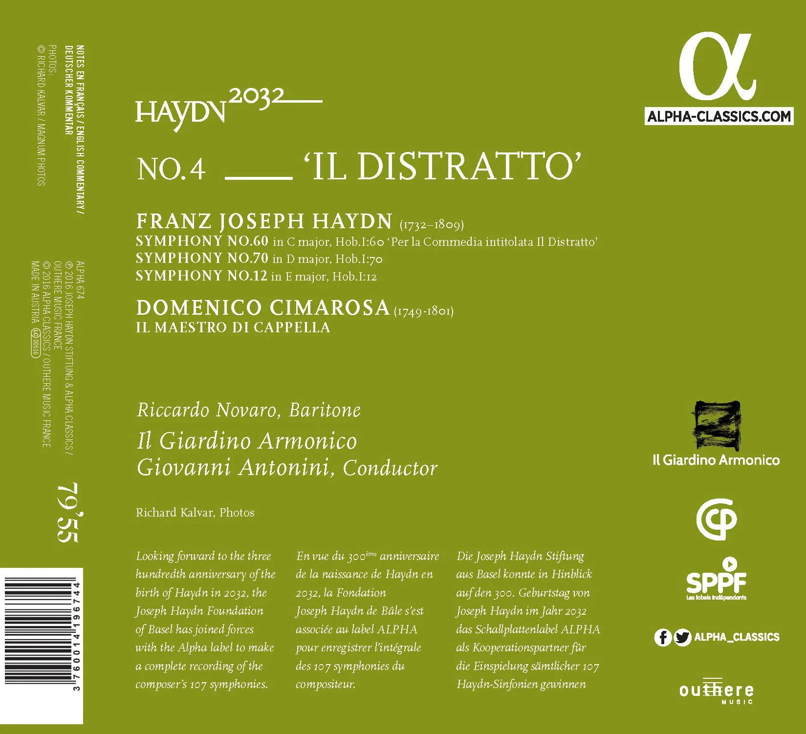 Haydn 2032, Vol 4: Il Distratto / Antonini, Il Giardino Armonico - Image 2
