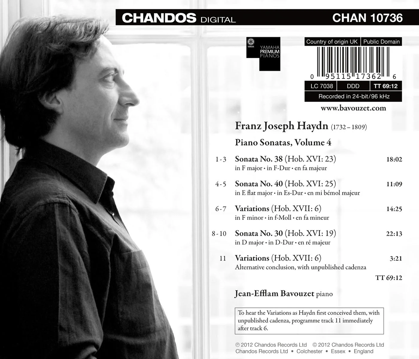 Haydn: The Complete Piano Sonatas, Vol. 4 / Bavouzet - Image 2