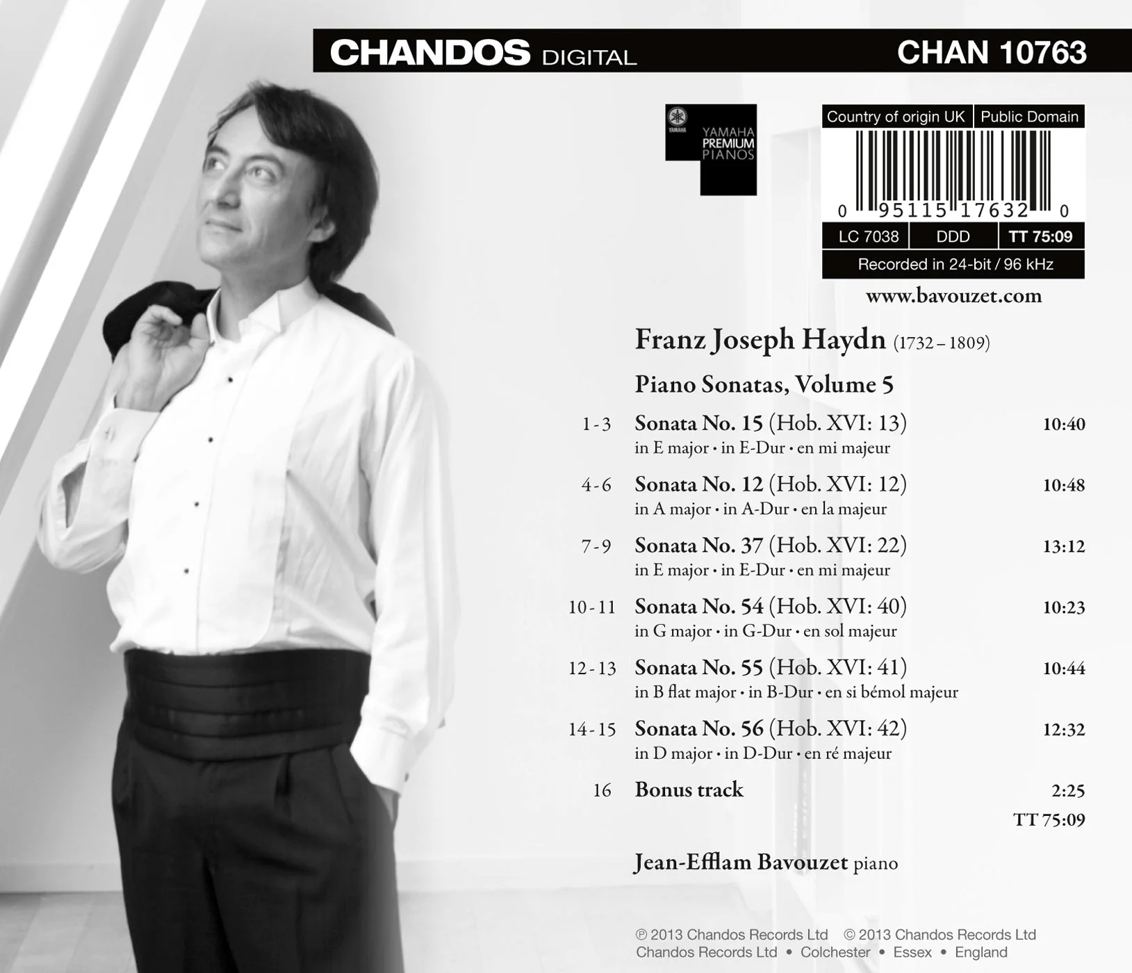 Haydn: The Complete Piano Sonatas, Vol. 5 / Bavouzet - Image 2