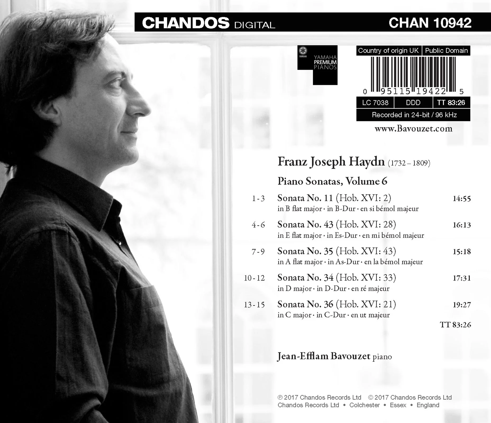 Haydn: The Complete Piano Sonatas, Vol. 6 / Bavouzet - Image 2
