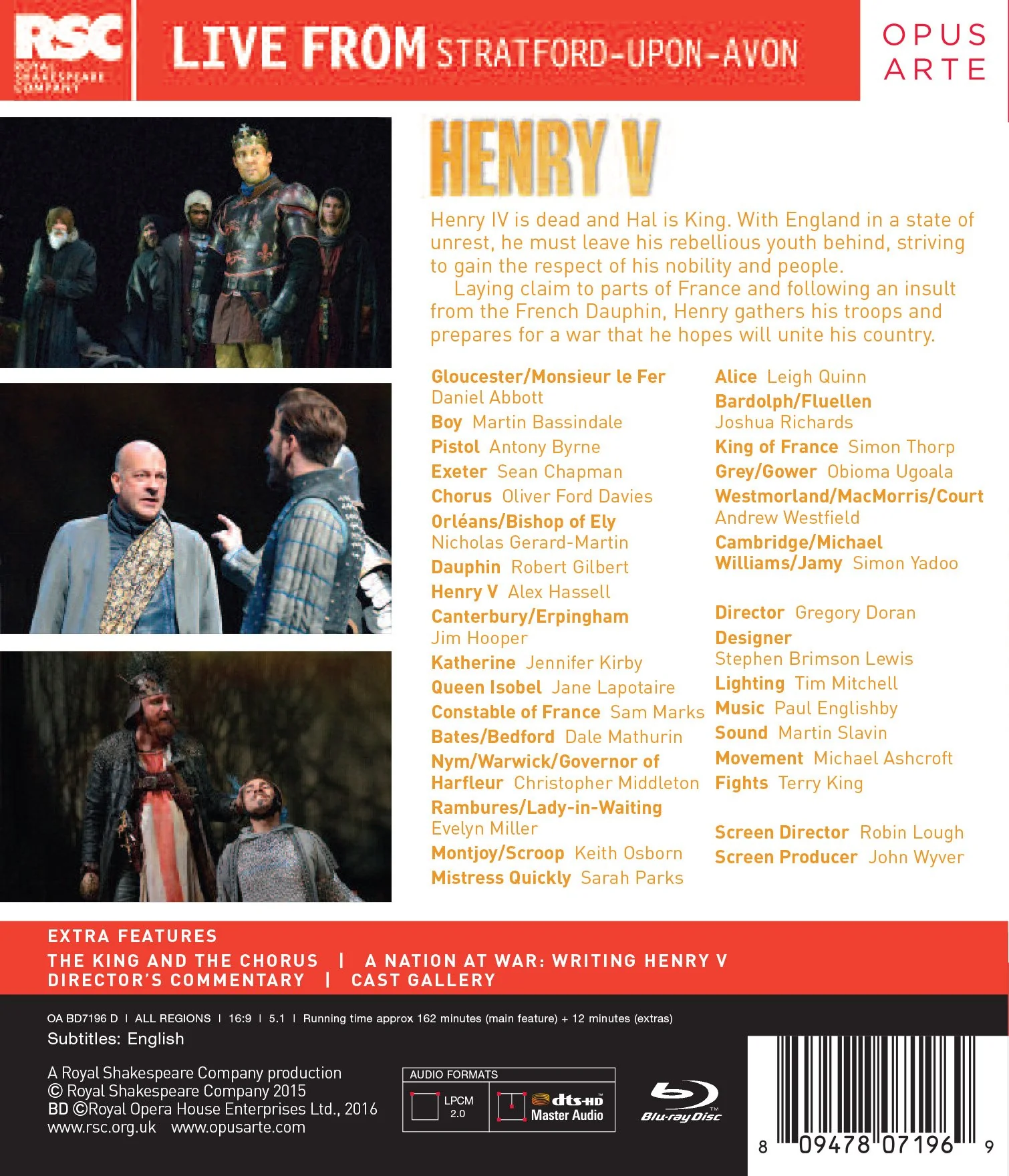Henry V / Royal Shakespeare Company [Blu-ray] - Image 2