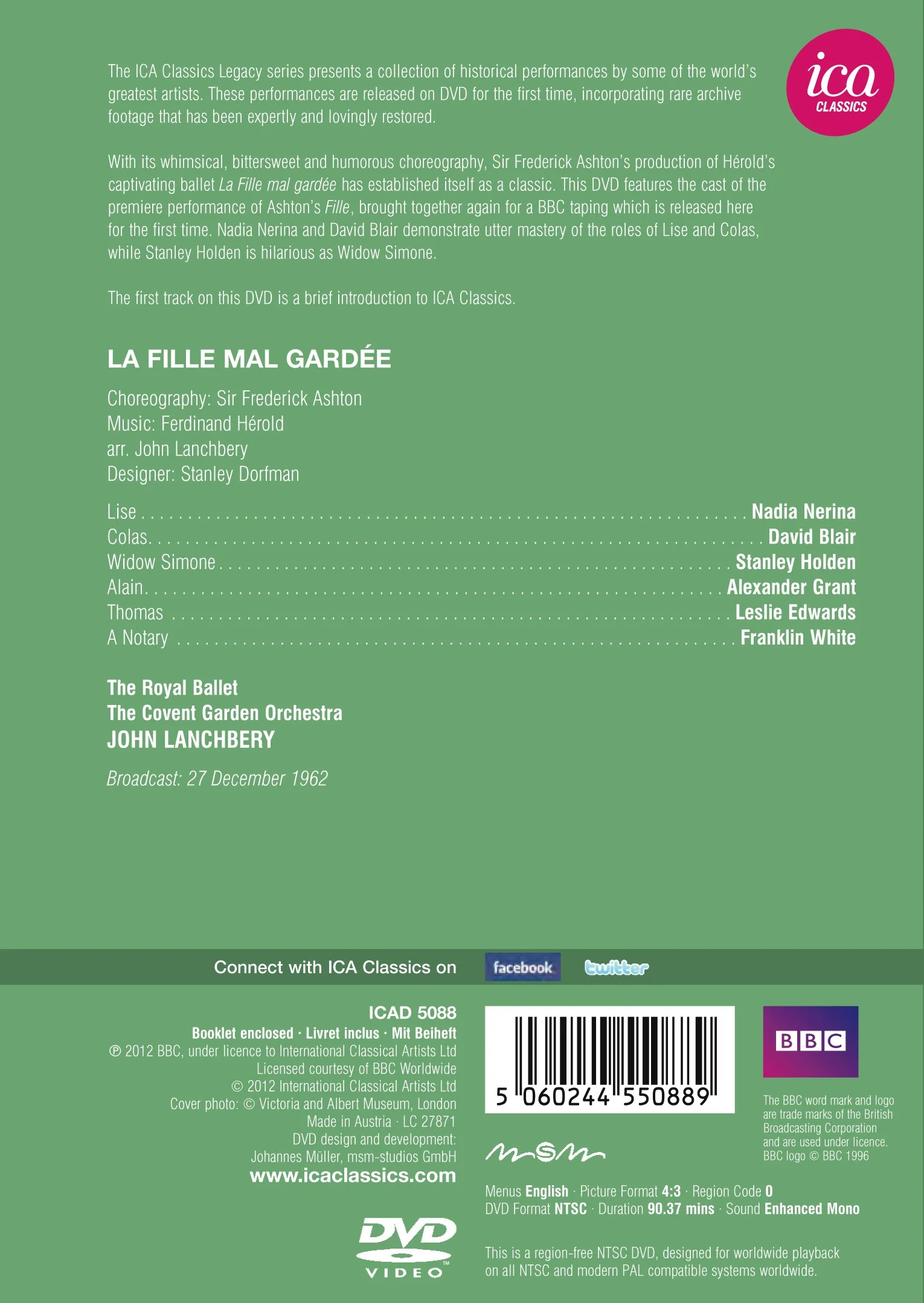 Herold: La Fille Mal Gardee / Nadia Nerina, David Blair, Stanley Holden - Image 2