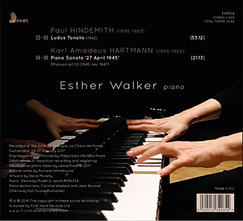 Hindemith: Ludus Tonalis - Hartmann: Piano Sonata "27 April 1945" / Walker - Image 2
