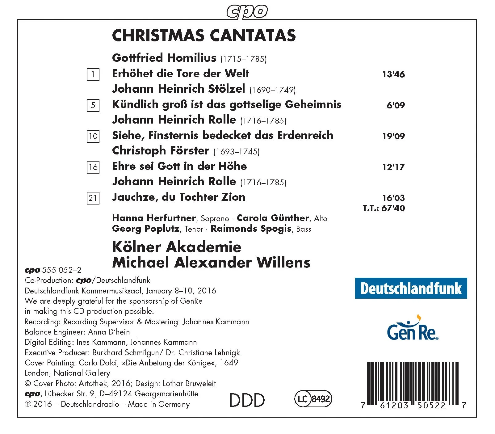Homilius, Stolzel & Rolle: Christmas Cantatas / Willens, Die Kolner Akademie - Image 2