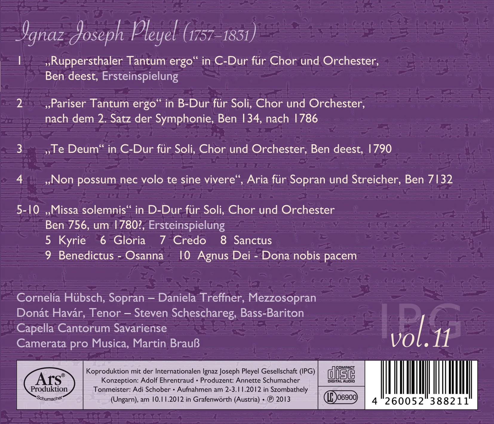 Ignaz Joseph Pleyel, Vol. 11: Sakrale Werke - Image 2