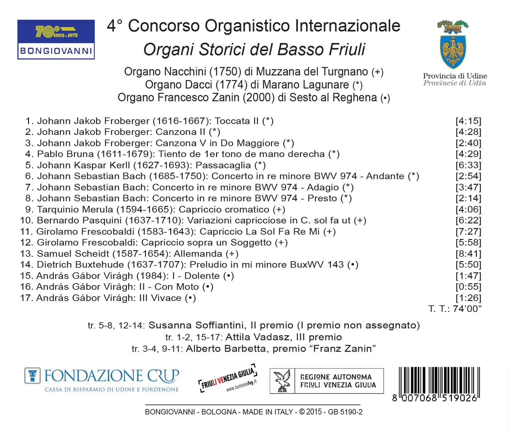 IV Concorso organistico internazionale: Organi storici del B - Image 2