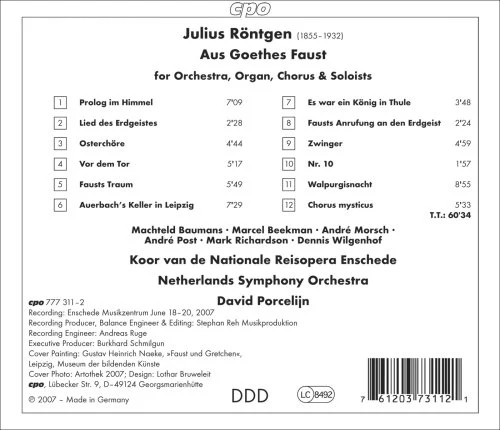Julius Röntgen: Aus Goethes Faust / Porcelijn, Et Al - Image 2