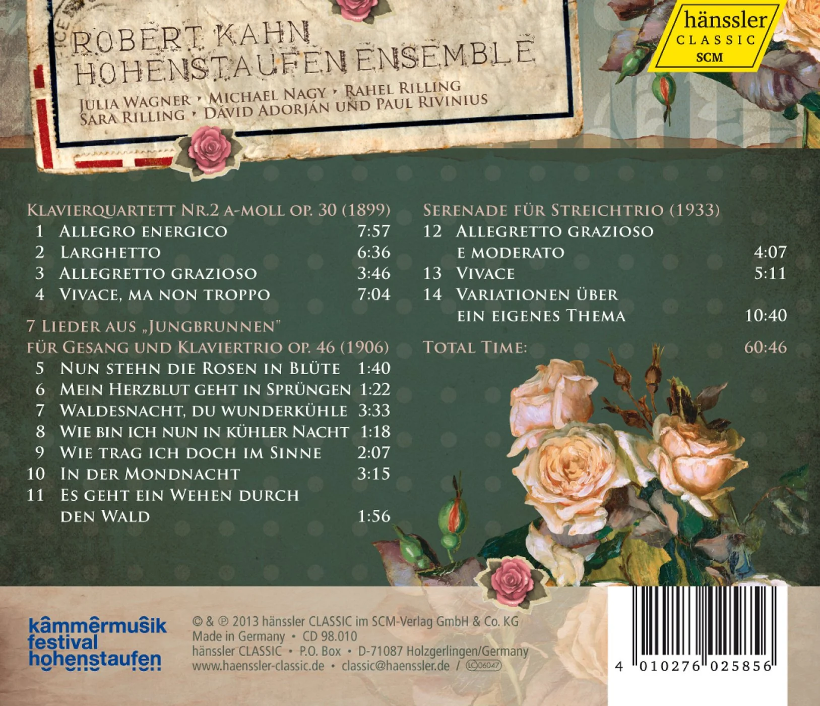 Kahn: Klavierquartett Nr. 2 - 7 Lieder - Serenade - Image 2