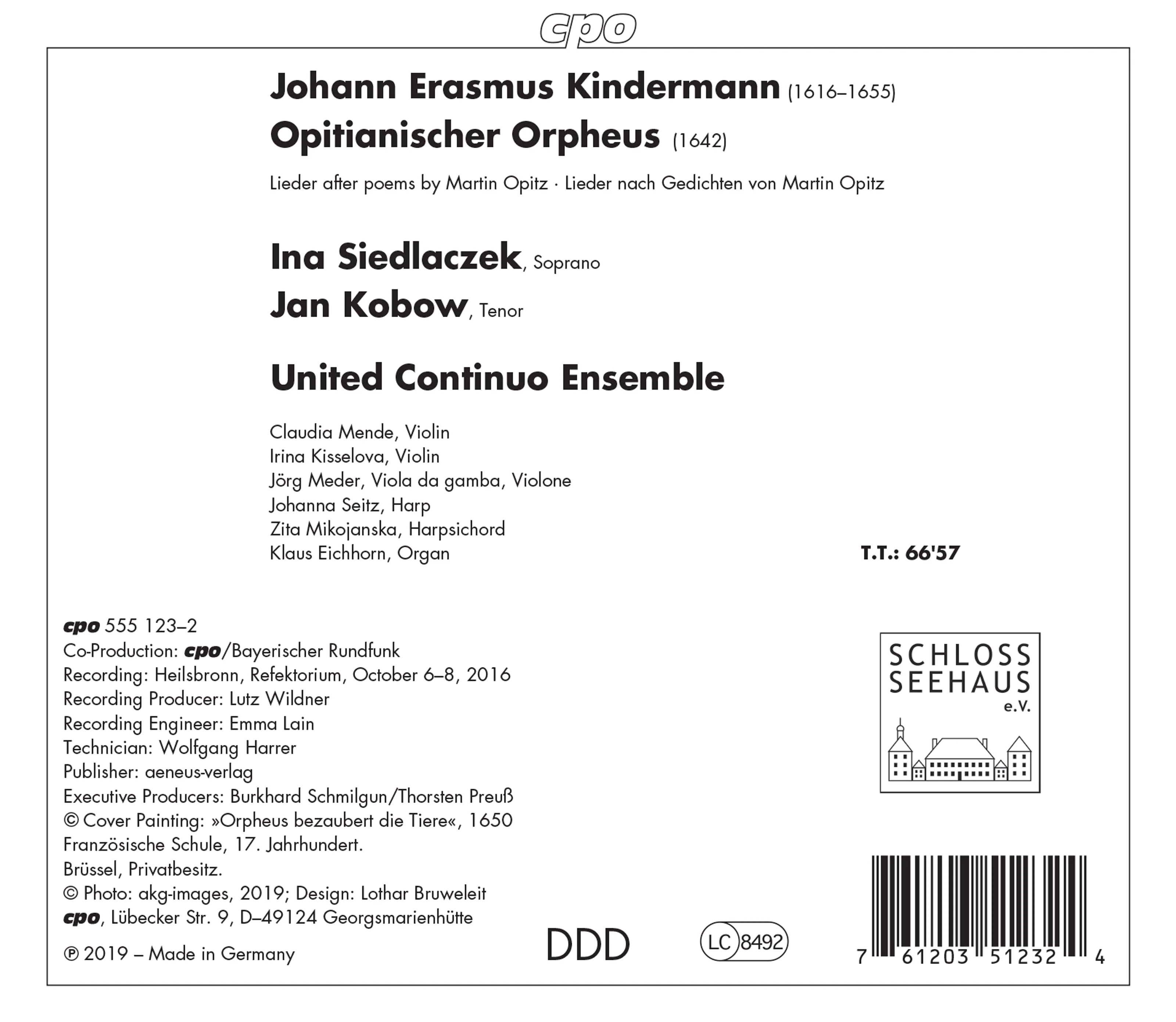 Kindermann: Opitianischer Orpheus / Siedlaczek, Kobow, United Continuo Ensemble - Image 2