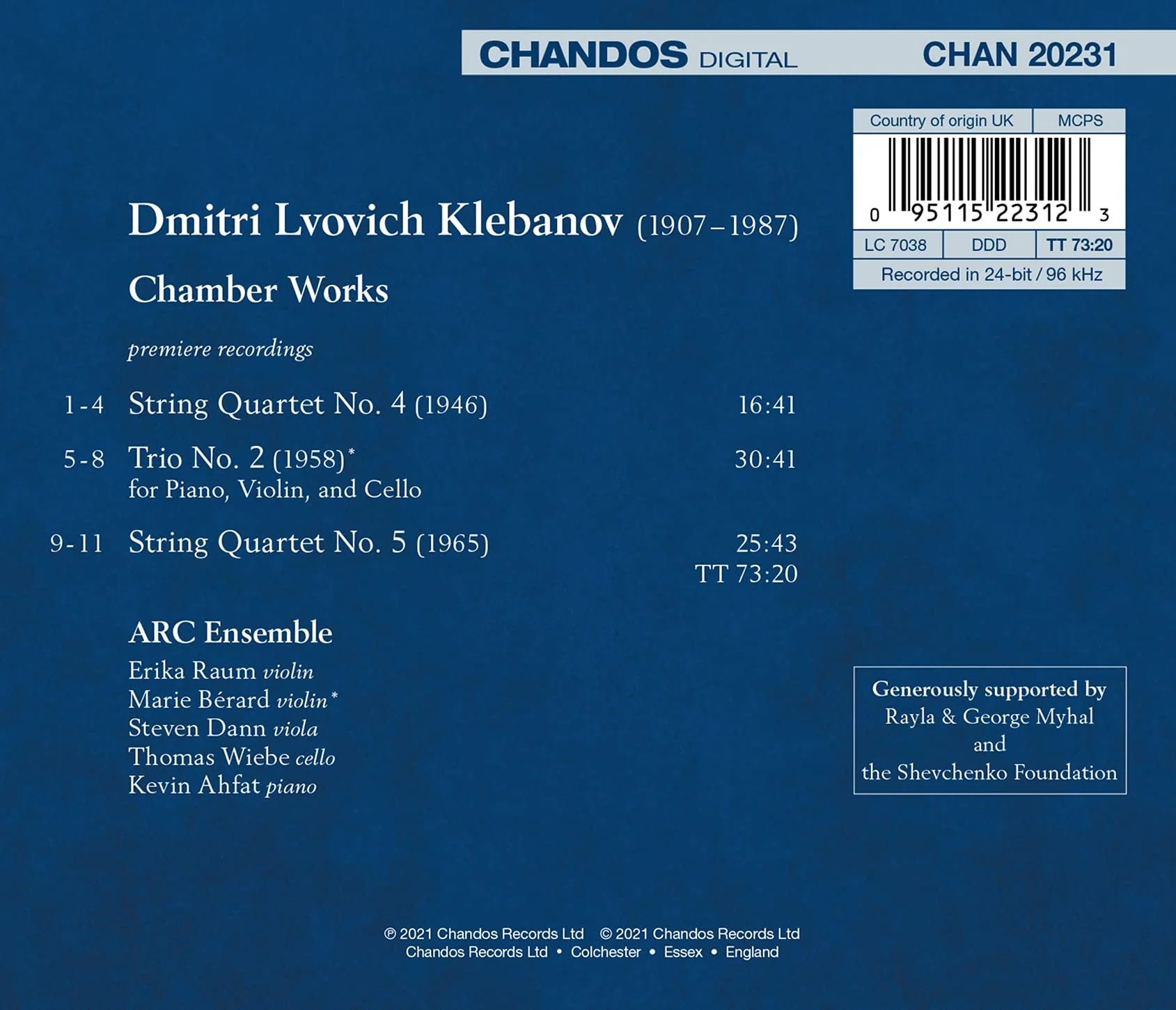 Klebanov: Chamber Works / ARC Ensemble - Image 2