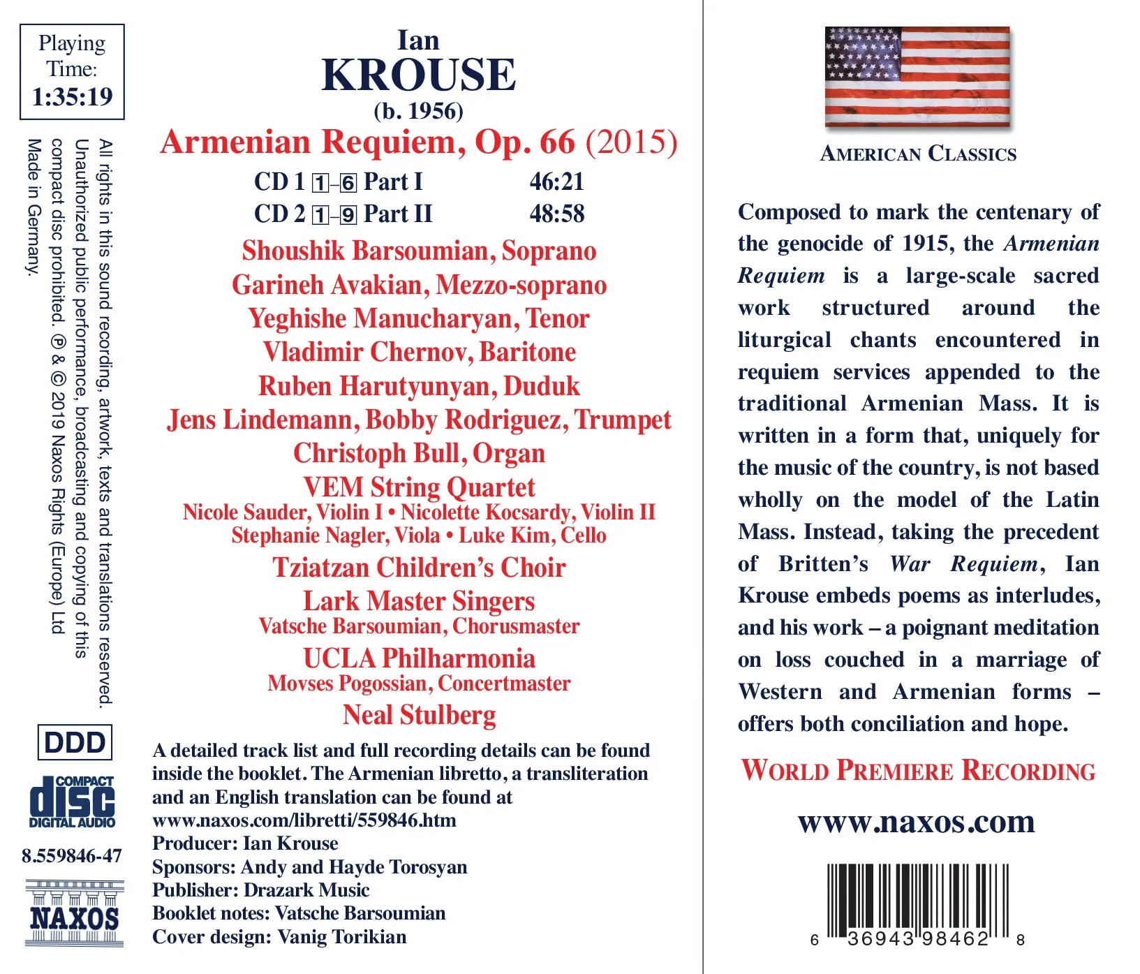 Krouse: Armenian Requiem / Stulberg, UCLA Philharmonia, Lark Master Singers - Image 2