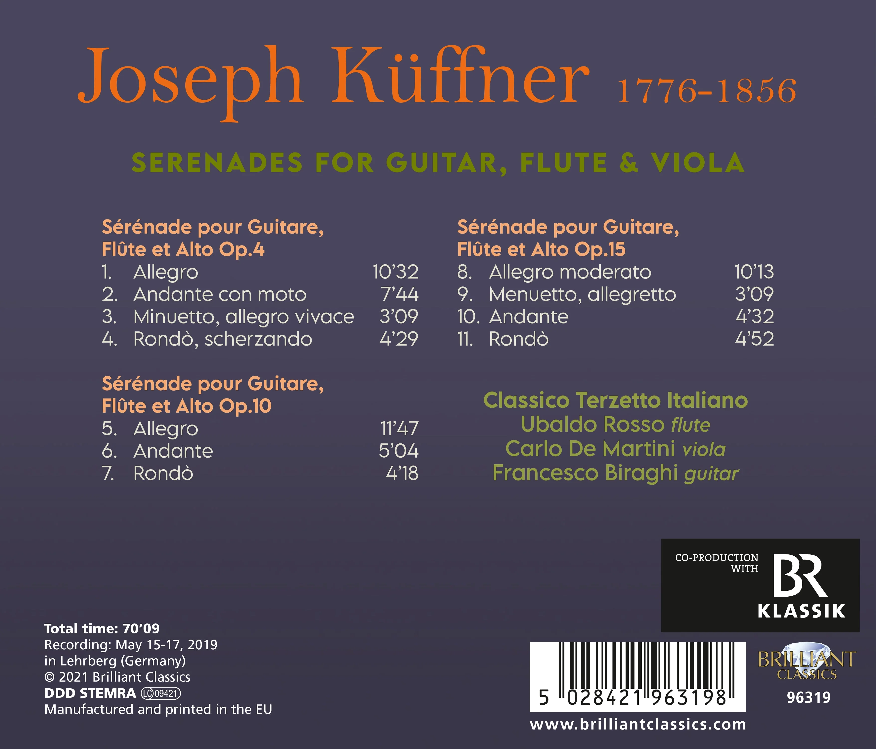 Küffner: Serenades for Guitar / Classico Terzetto Italiano - Image 2
