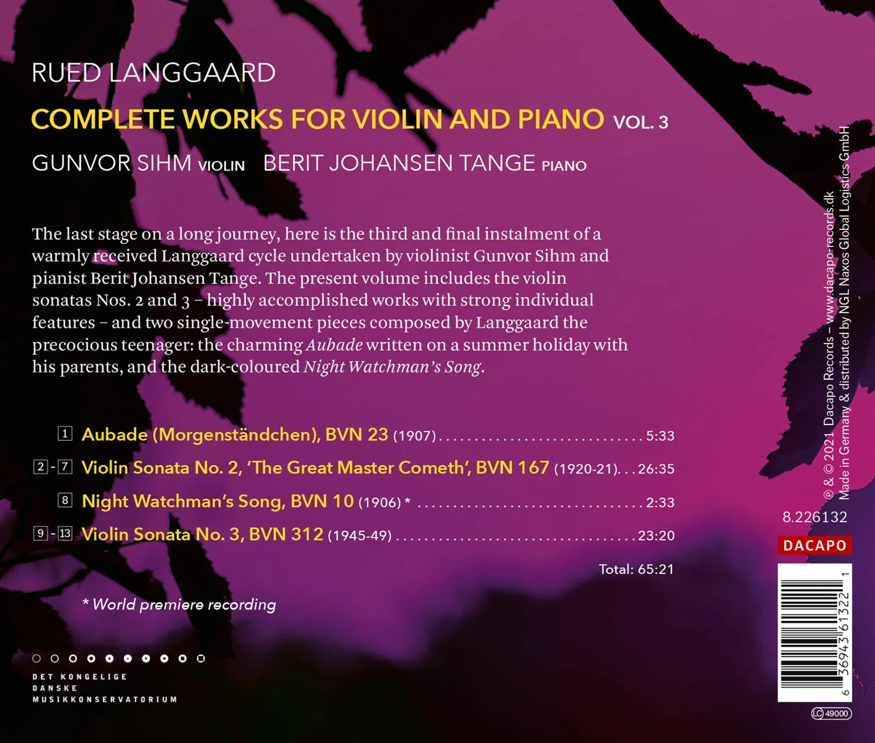 Langgaard: Complete Works for Violin and Piano, Vol. 3 - Image 2