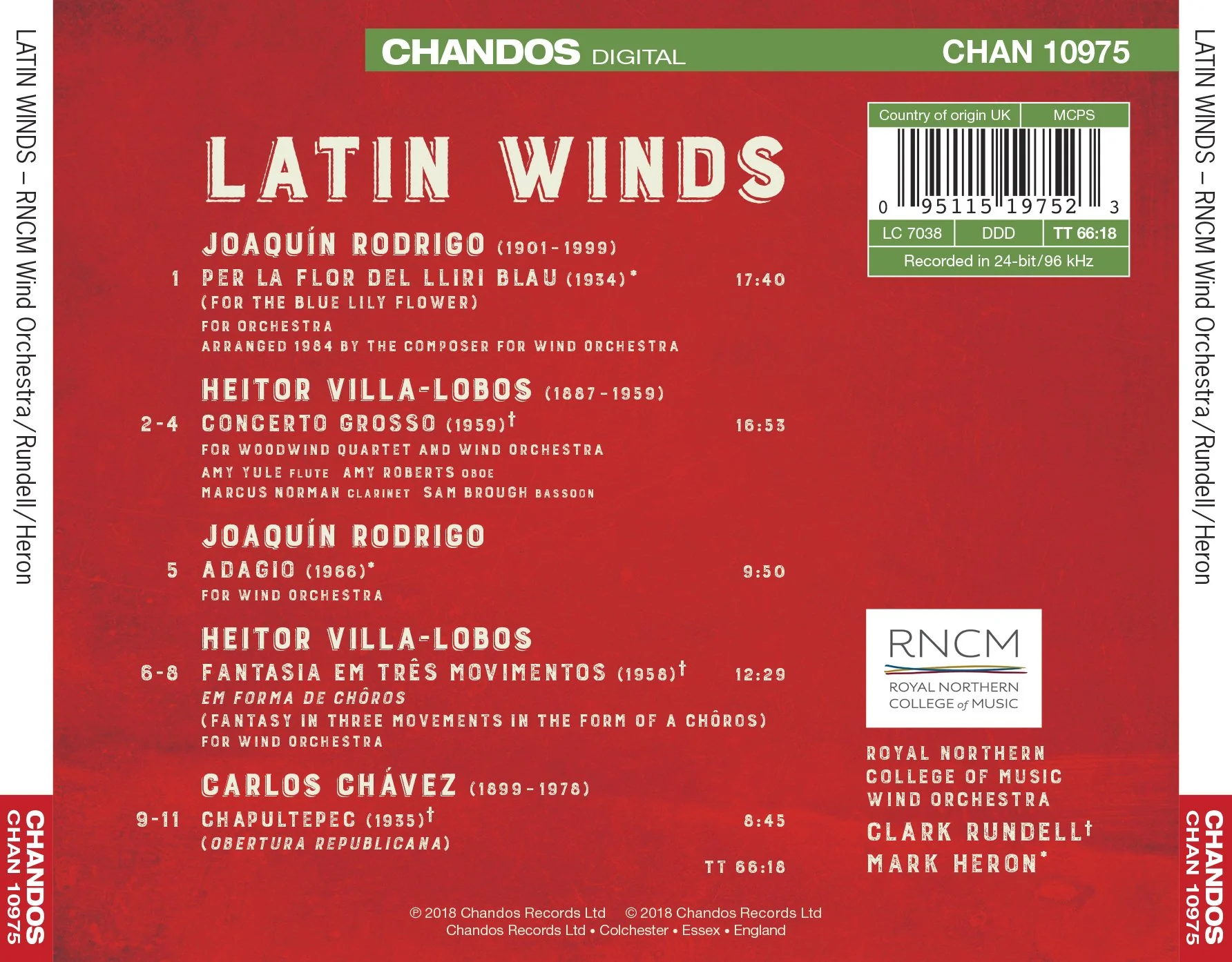 Latin Winds / Rundell, Heron / RNCM Wind Orchestra - Image 2