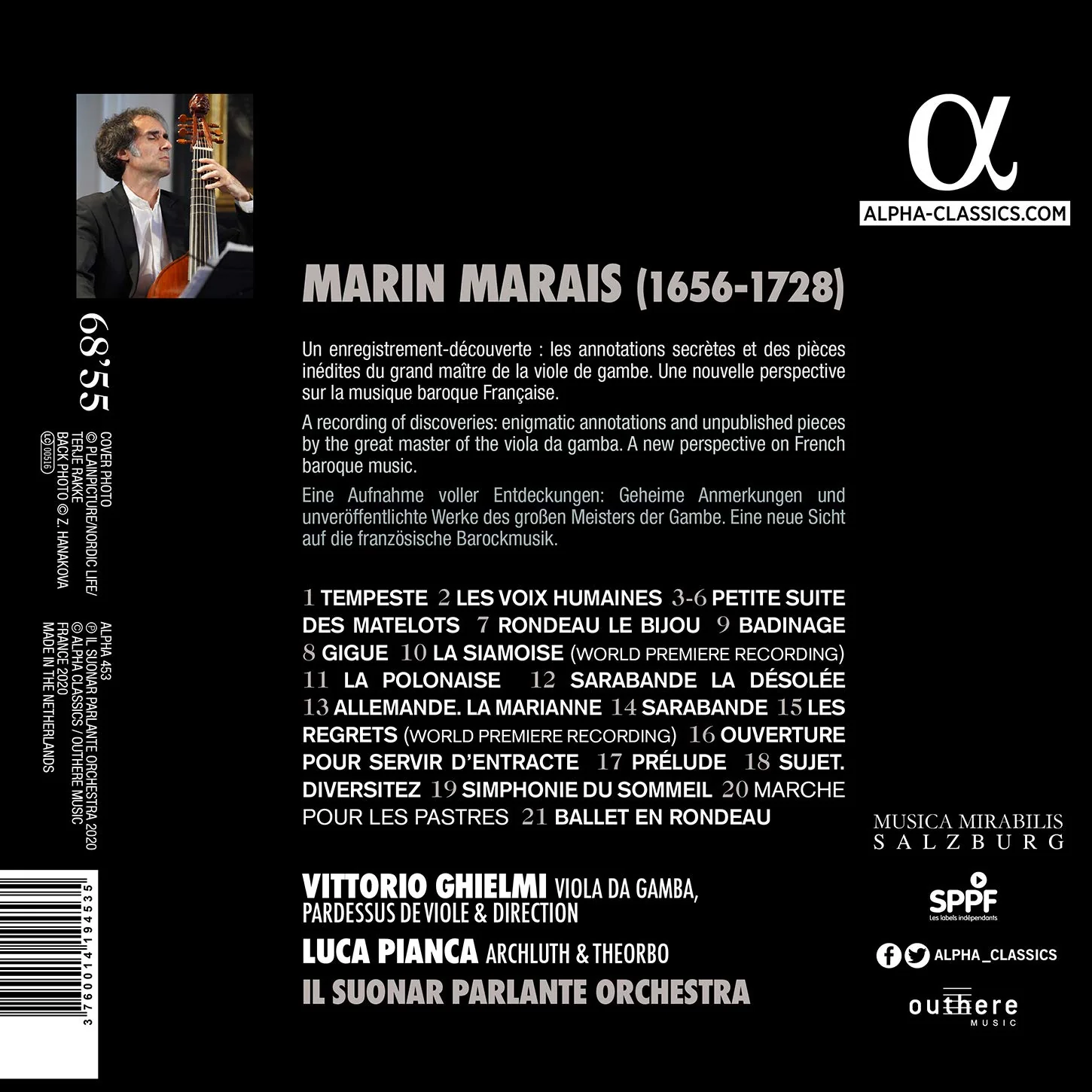 Le Secret de Monsieur Marais / Ghielmi, Pianca, Il Suonar Parlante Orchestra - Image 2