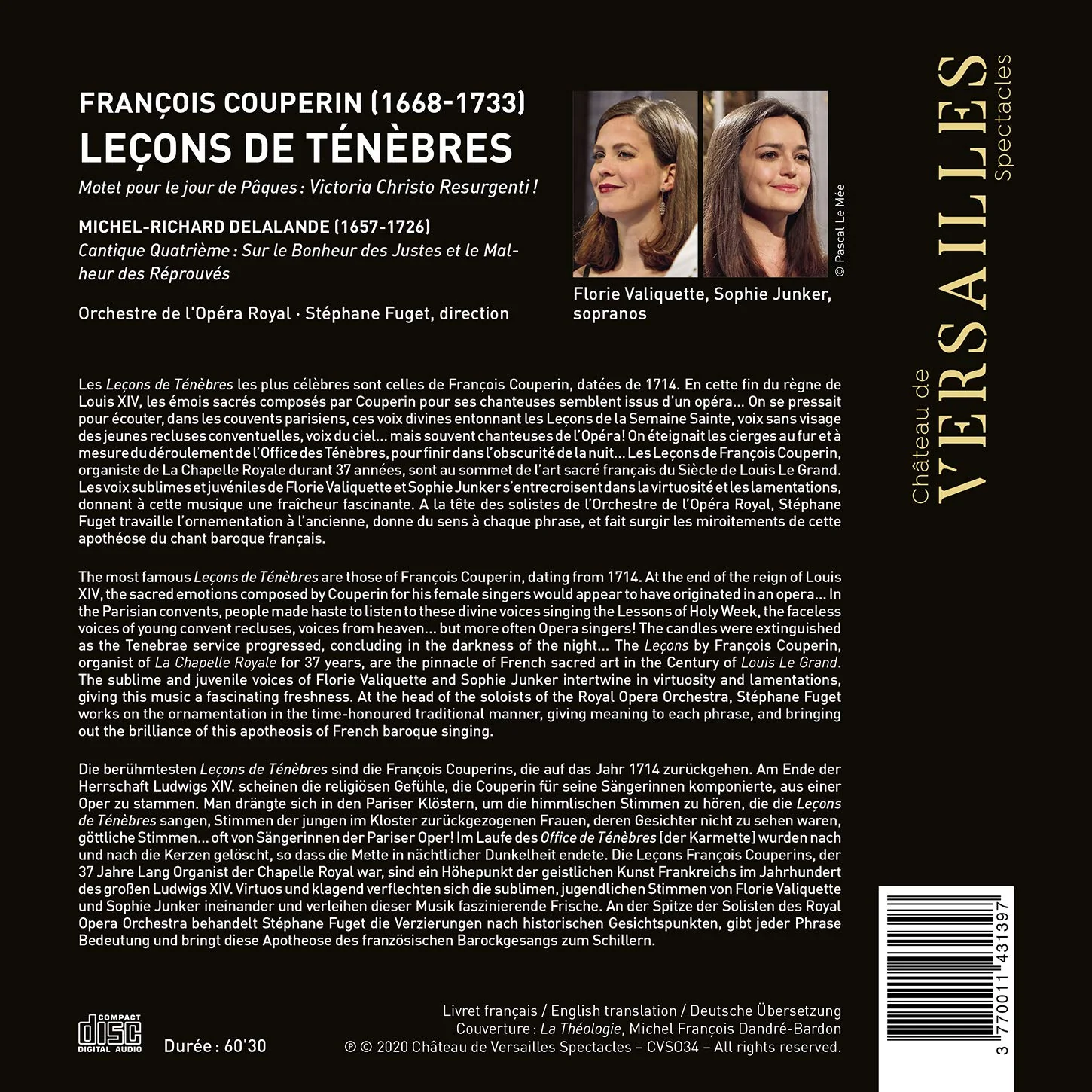 Couperin: Leçons de ténèbres / Junker, Valiquette, Fuget, Royal Opera Orchestra - Image 2