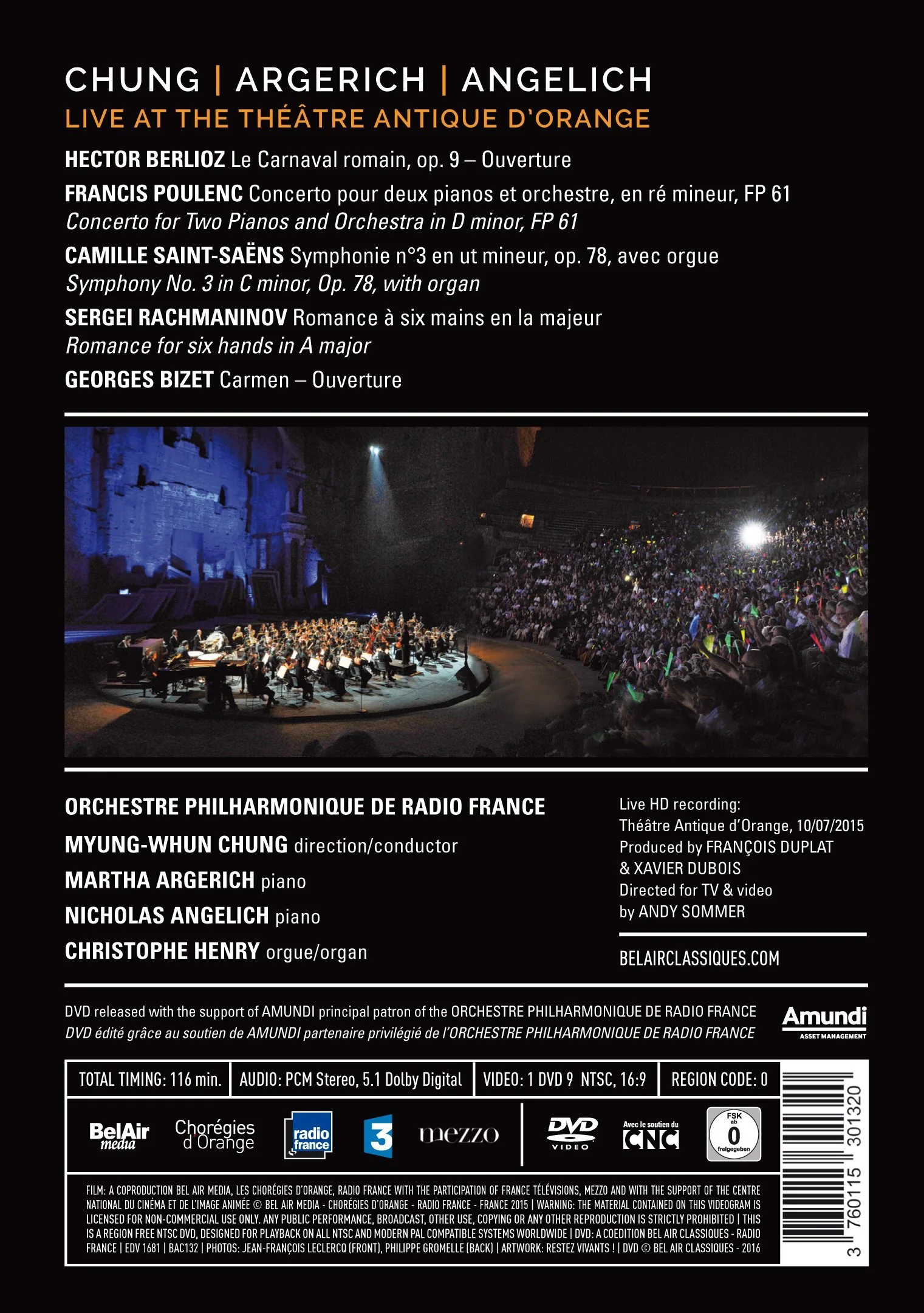 Live at the Theatre Antique d'Orange / Chung, Argerich, Angelich - Image 2