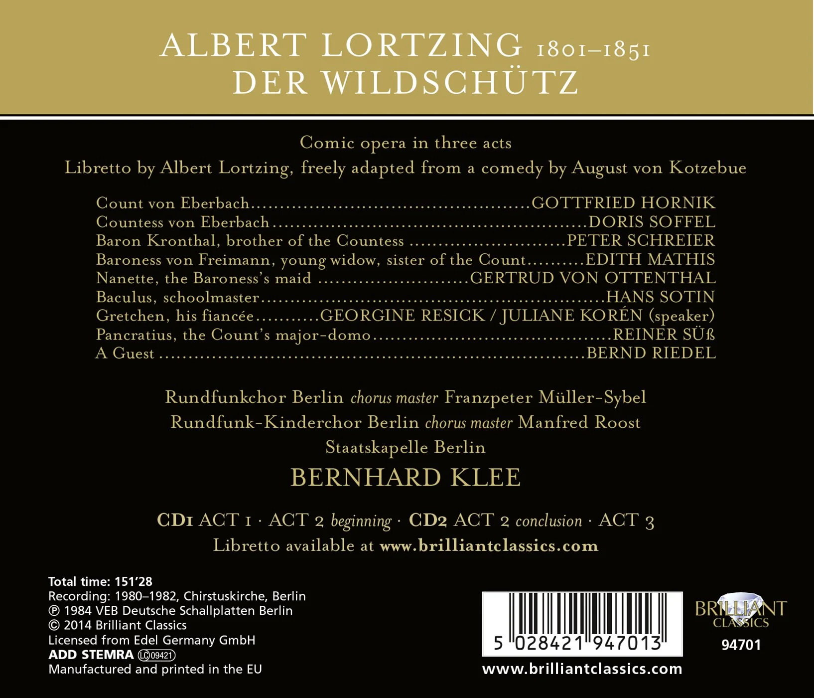 Lortzing: Der Wildschutz / Klee, Hornik, Soffel - Image 2