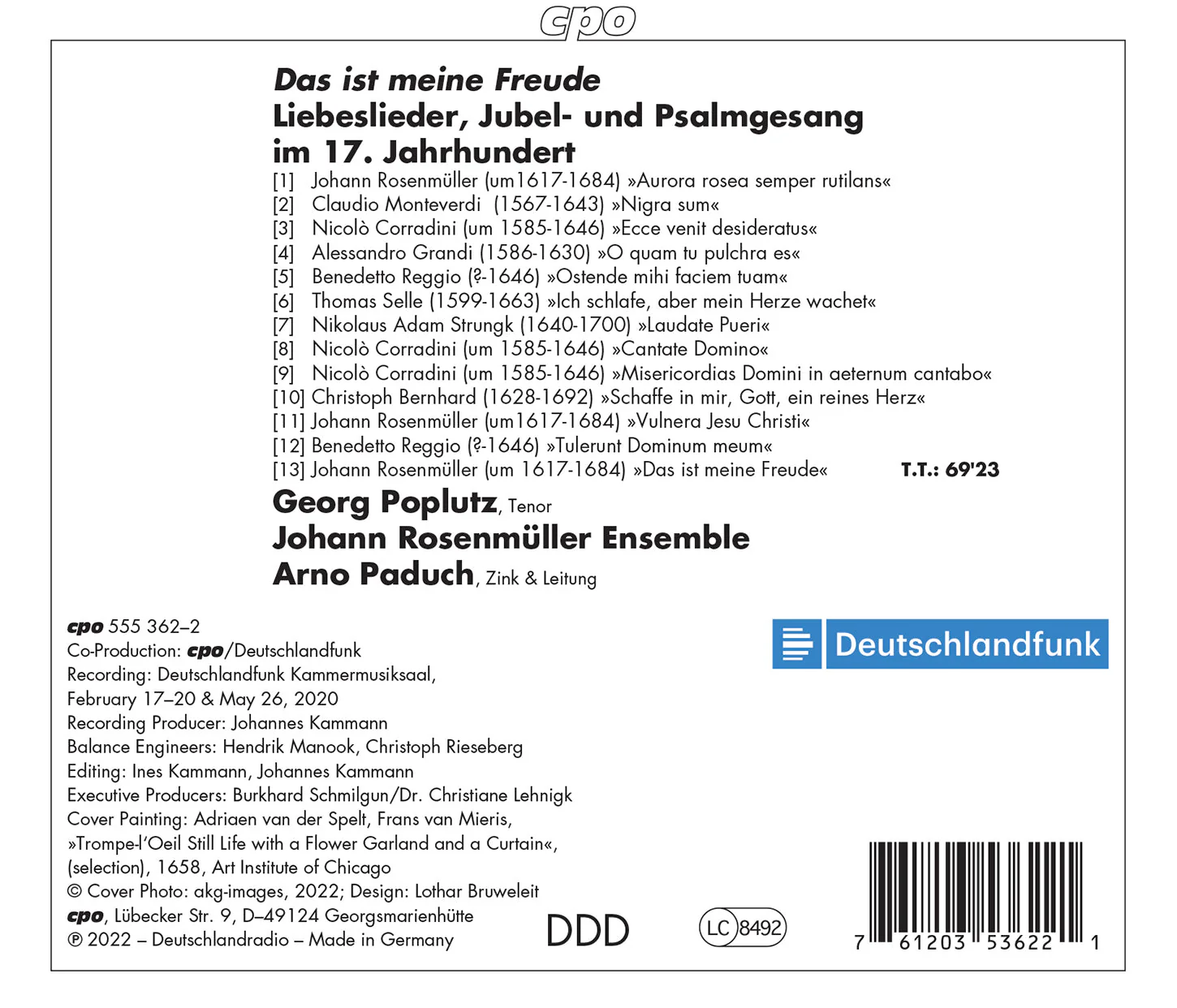 Das ist mein Freude - Love Songs & Psalms / Poplutz, Paduch, Rosenmüller Ensemble - Image 2