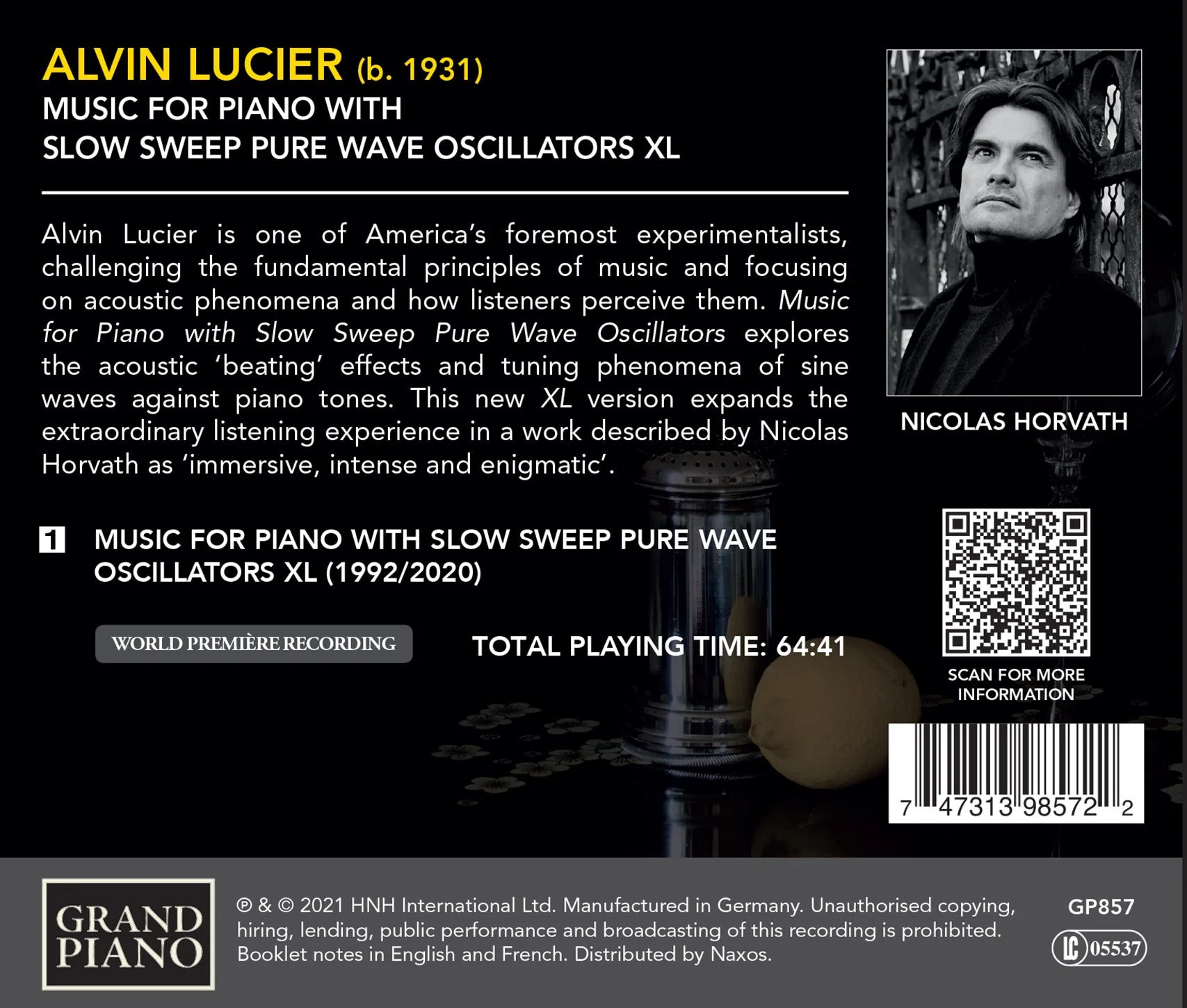 Lucier: Music for Piano Xl / Nicolas Horvath - Image 2