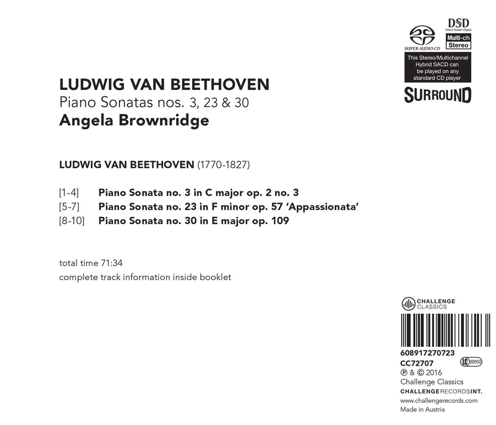 Ludwig van Beethoven: Piano Sonatas nos. 3, 23 & 30 - Image 2