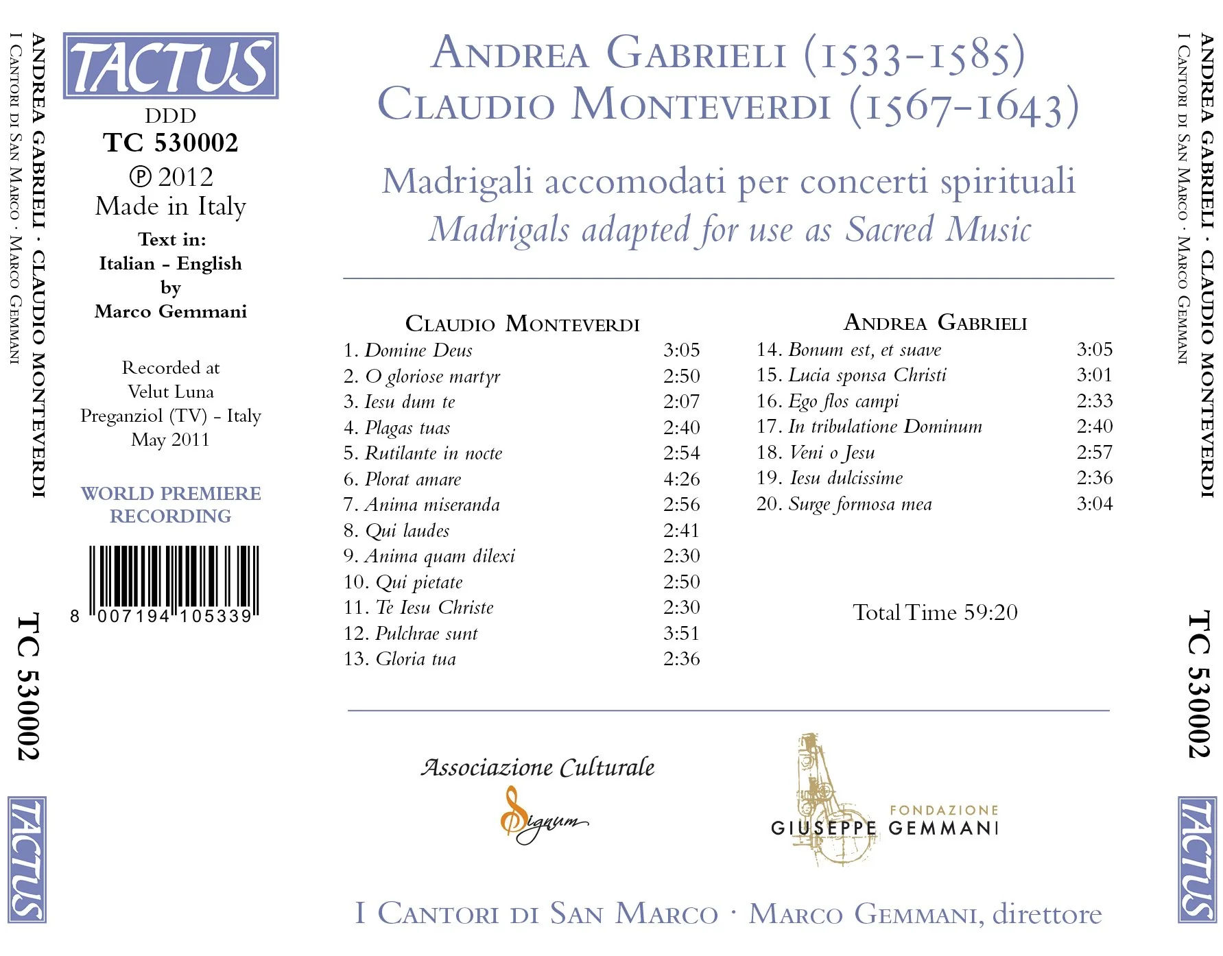 Madrigali accomodati per concerti spirituali - Image 2