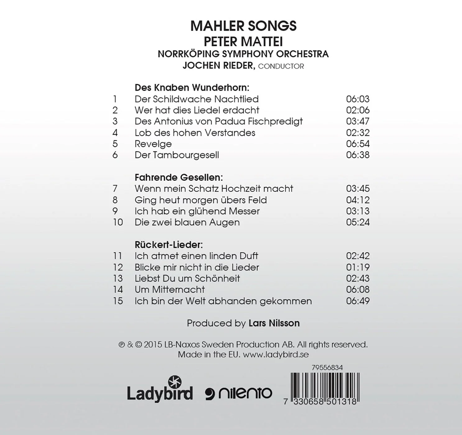 Mahler: Songs / Peter Mattei - Image 2