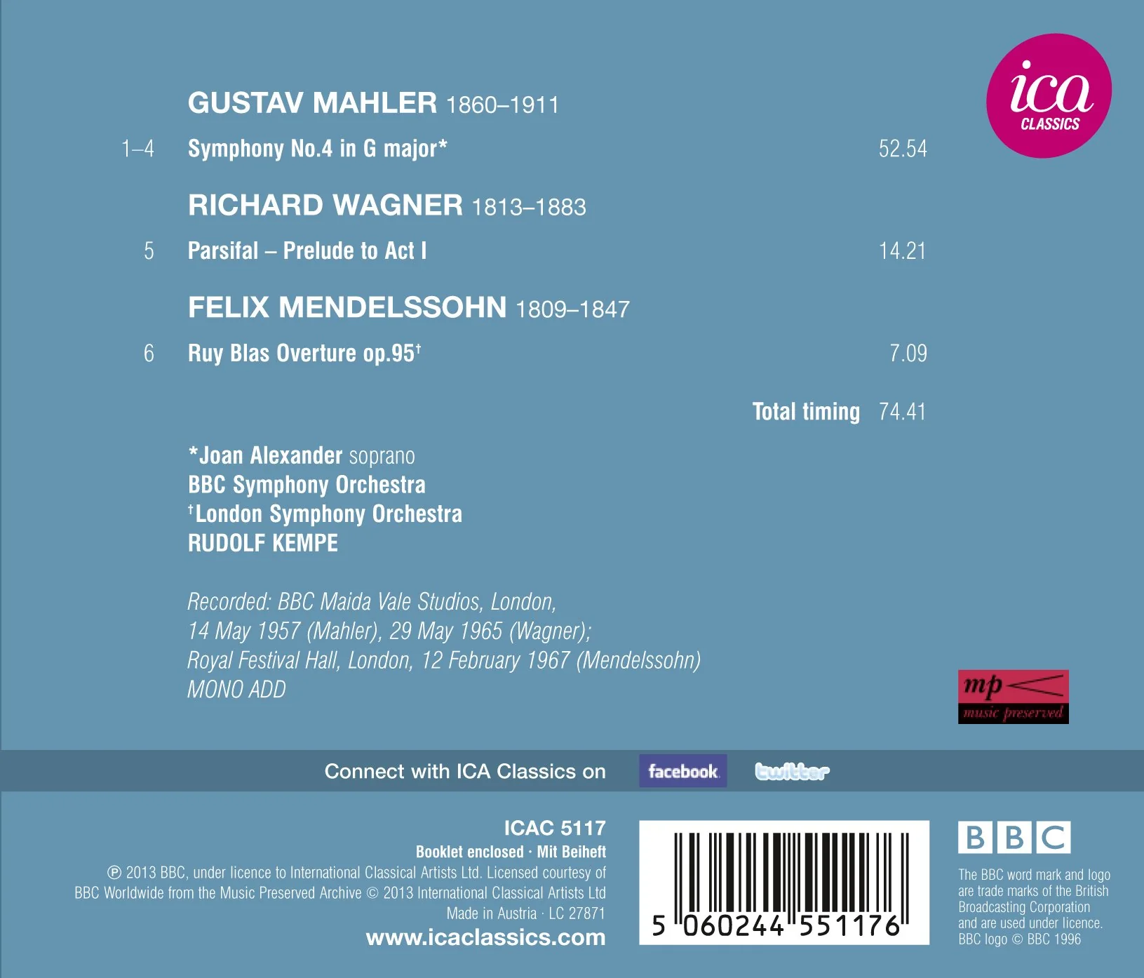 Mahler: Symphony No. 4 - Wagner: Prelude from Parsifal - Men - Image 2