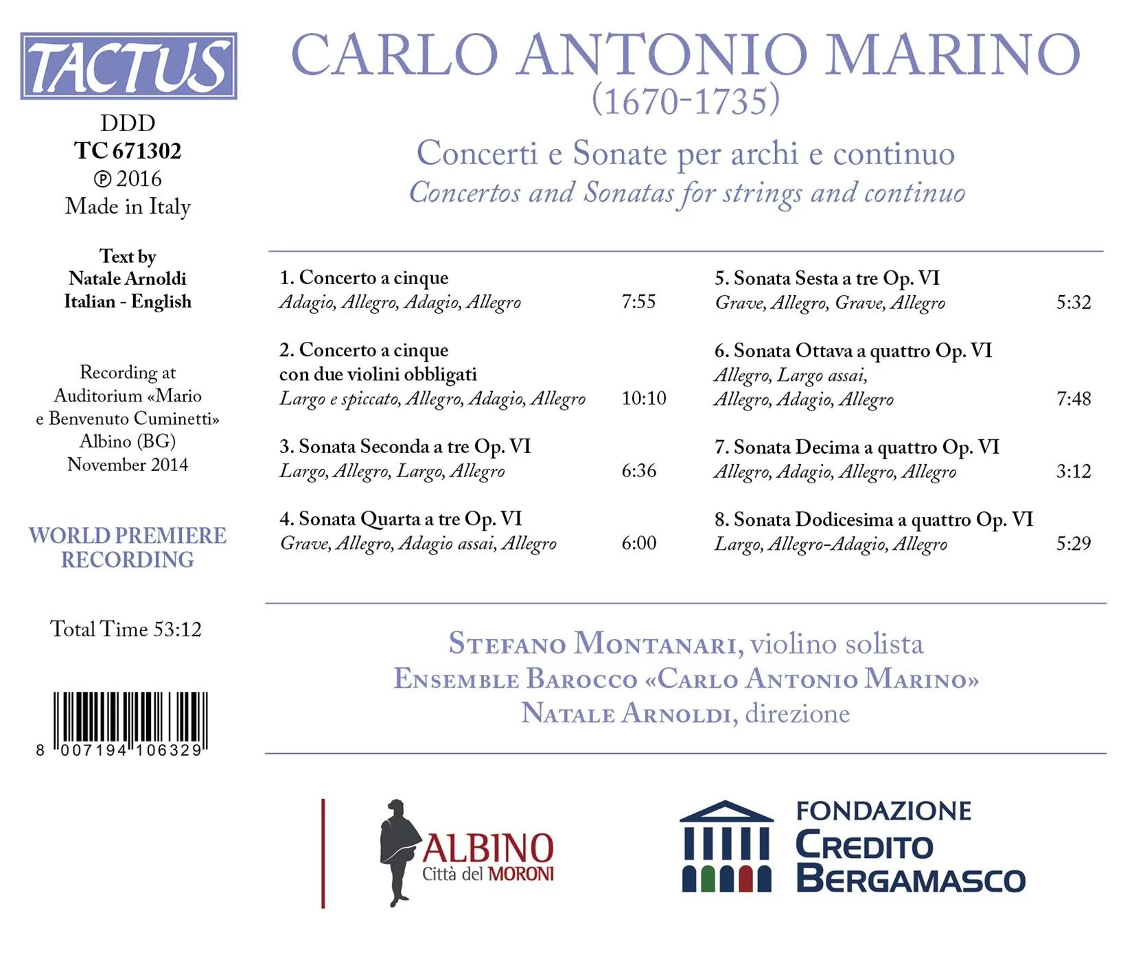 Marino: Concerti e Sonate per archi e continuo - Image 2