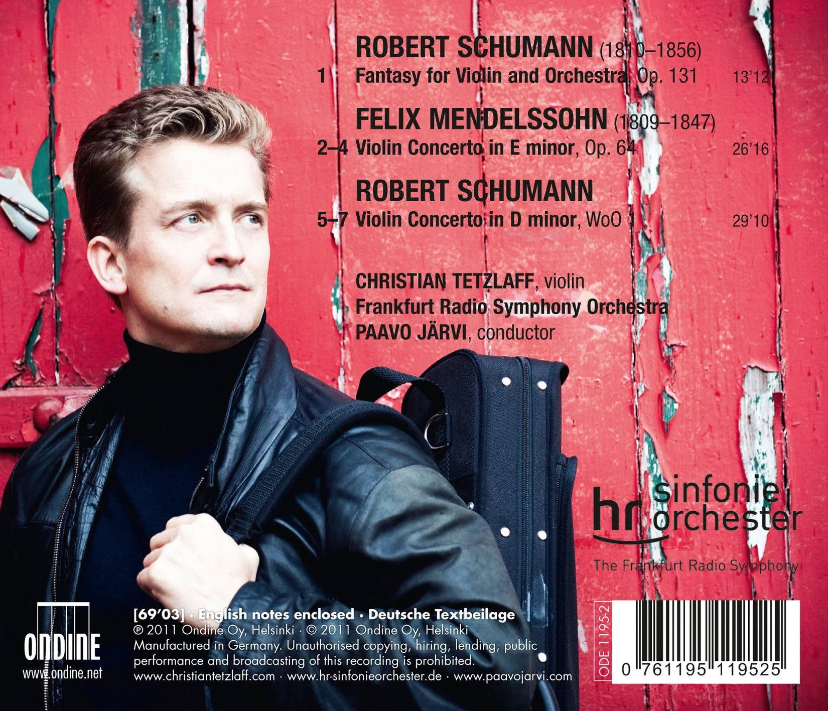 Mendelssohn, Schumann: Violin Concertos / Christian Tetzlaff, Paavo Jarvi - Image 2
