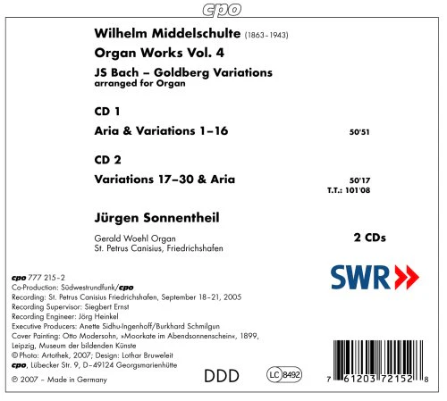 Middelschulte: Organ Works Vol 4 / Jürgen Sonnentheil - Image 2