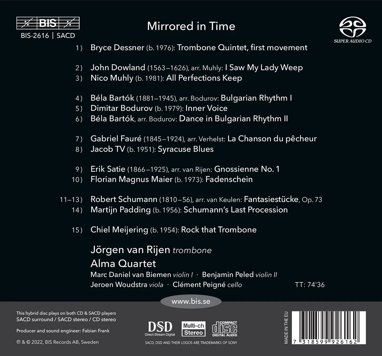 Mirrored in Time / Jörgen van Rijen, Alma Quartet - Image 2