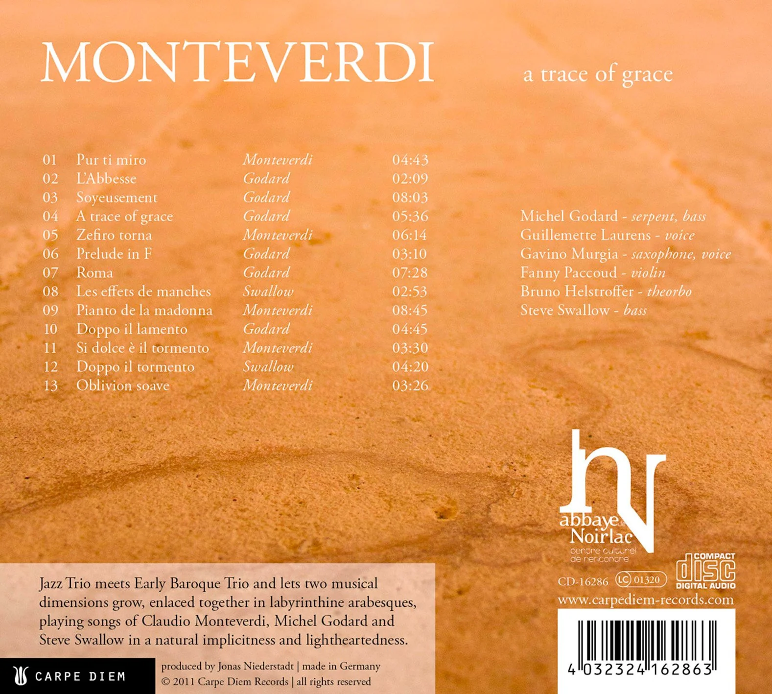 Monteverdi - A Trace Of Grace / Michel Godard - Image 2