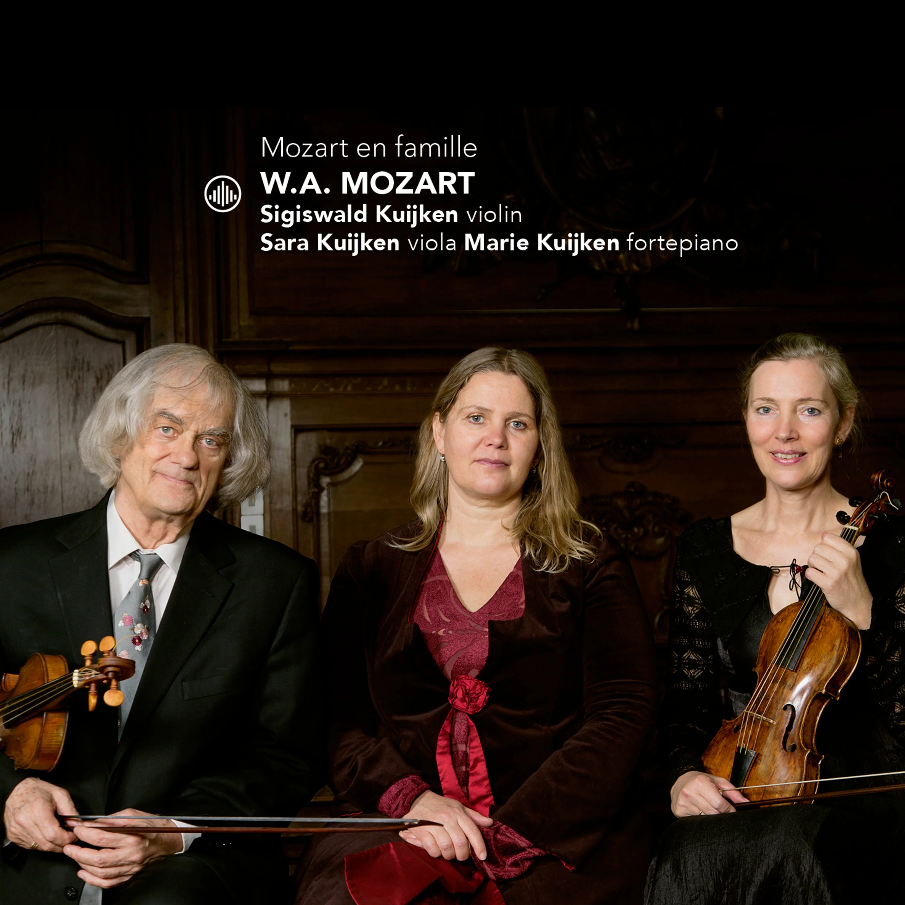 Mozart en famille: Music for Violin, Viola & Piano / Sigiswald, Sara & Marie Kuijken - Image 2