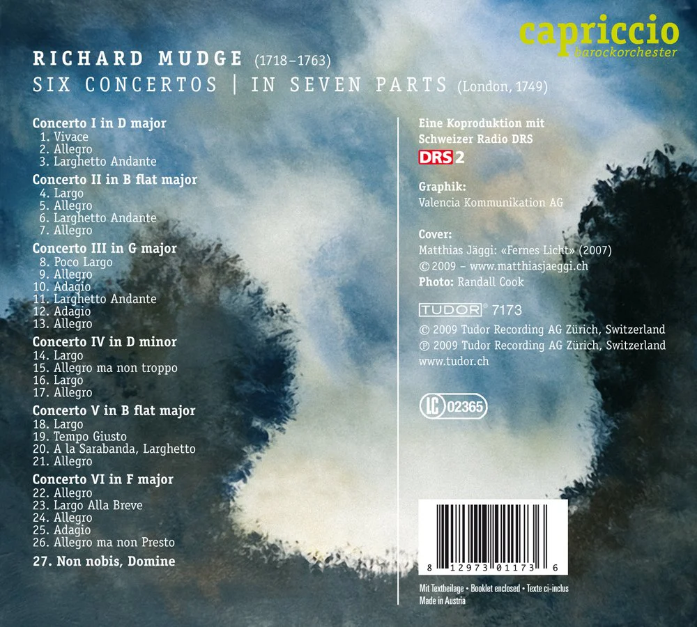 Mudge: 6 Concertos In Seven Parts / Capriccio Basel - Image 2