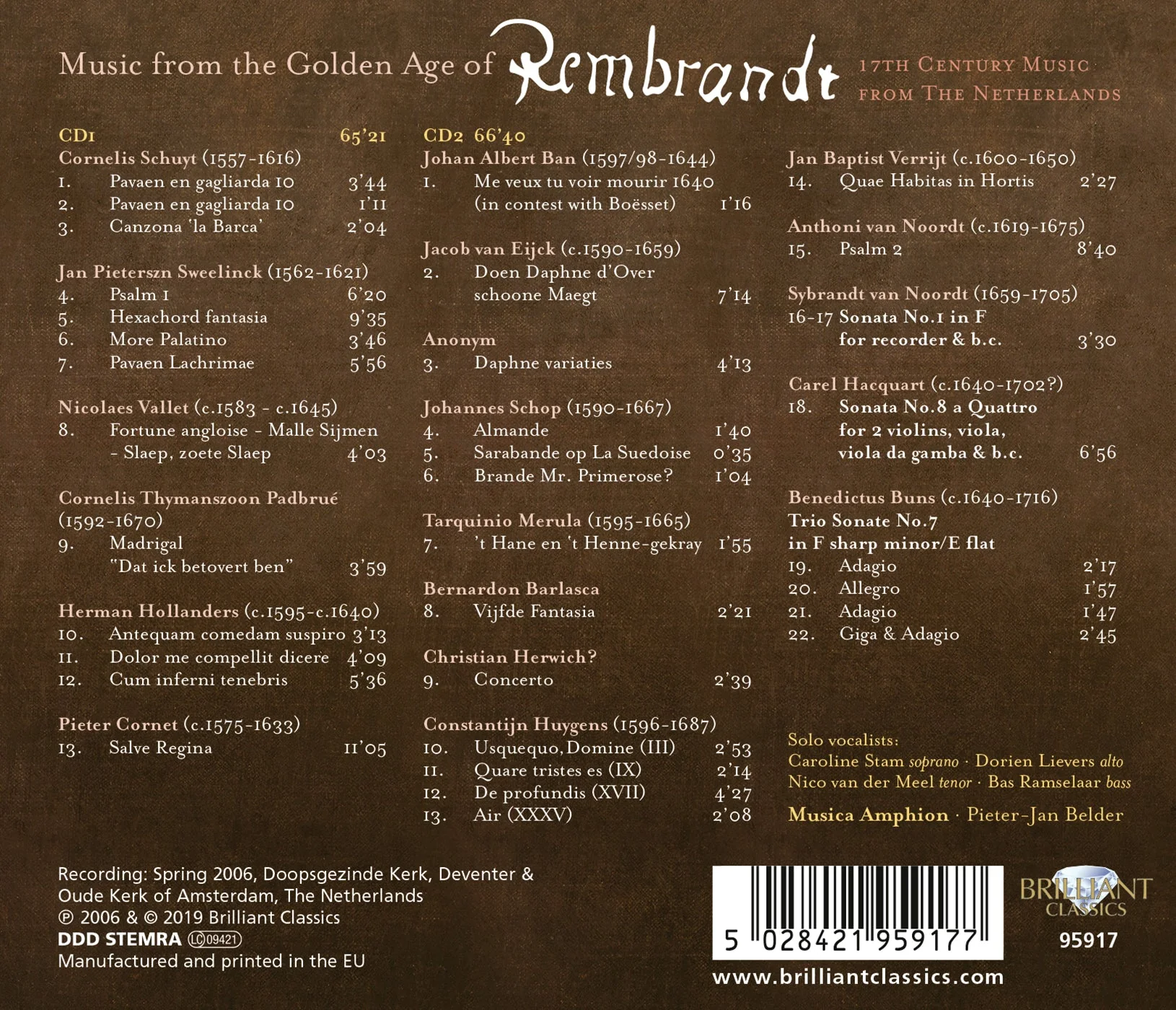 Music From The Golden Age Of Rembrandt - Image 2