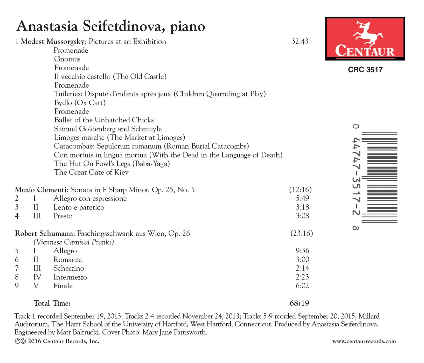 Mussorgsky, Clementi & Schumann: Piano Works - Image 2